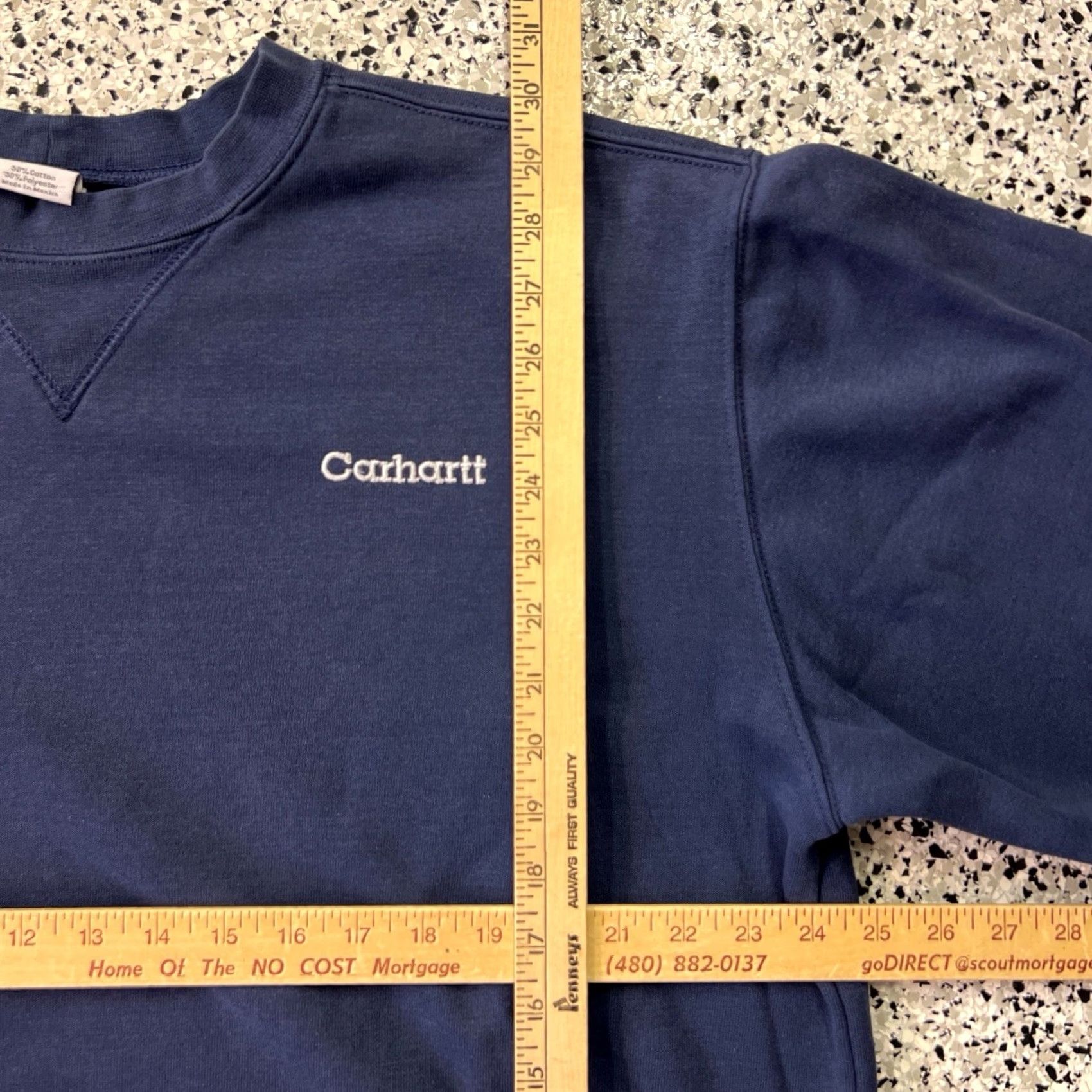 Carhartt VINTAGE Carhartt Sweatshirt Mens 2XL Blue Crewneck Rugged Outdoor Wear 90s Outdoor Logo Embroidered Heavyweight Wool Blend Knit Fleece Raded Size US XXL / EU 58 / 5 - 3 Thumbnail