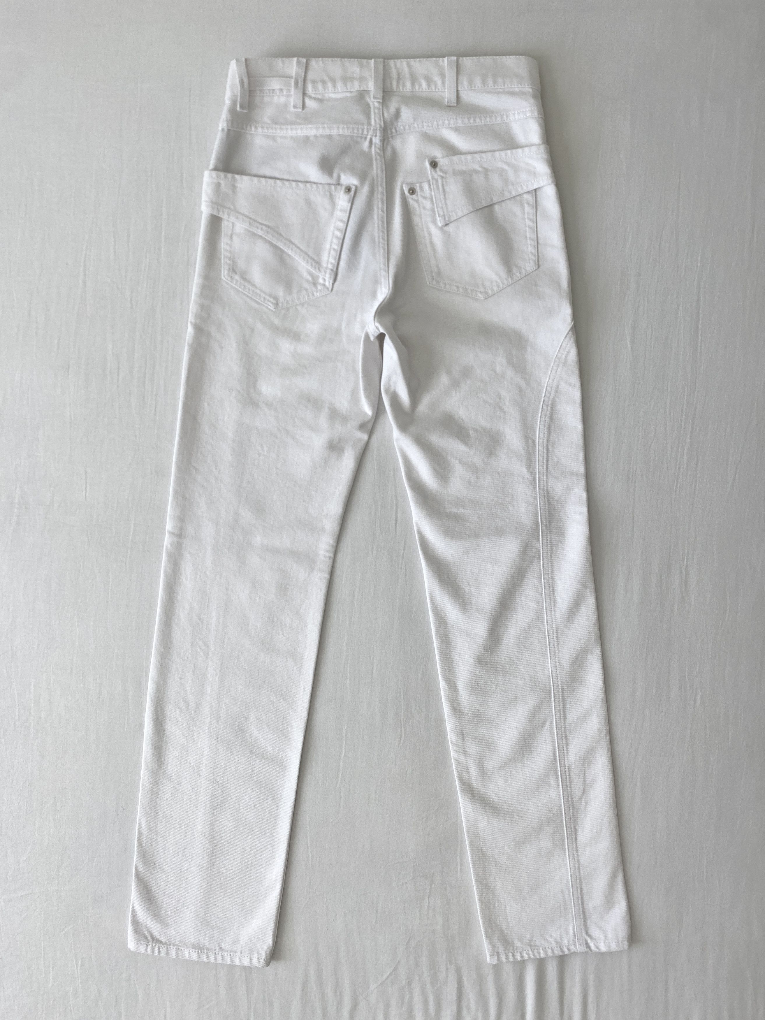 Heliot Emil White Paneled Denim Jeans Size US 30 / EU 46 - 2 Thumbnail