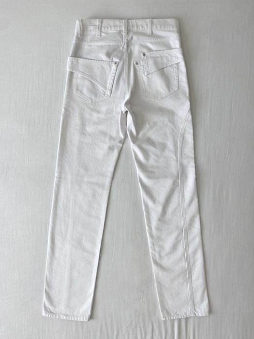 Heliot Emil White Paneled Carabiner Denim Jeans | Grailed