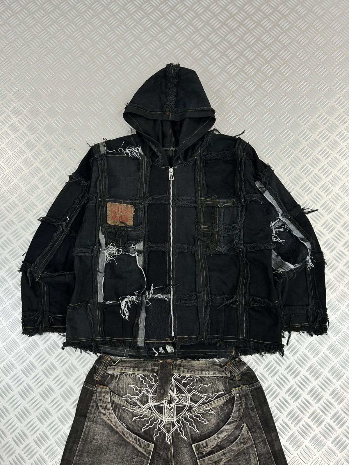 Designer Bomber custom jacket handmade pachwork rare y2k punk opium Size US L / EU 52-54 / 3 - 1 Thumbnail