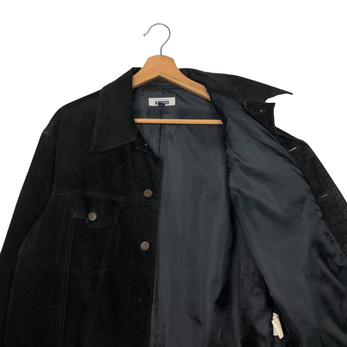 Japanese Brand Prensa Stylish Standard Suede Jacket Black Worker Essential Size US L / EU 52-54 / 3 - 13 Thumbnail