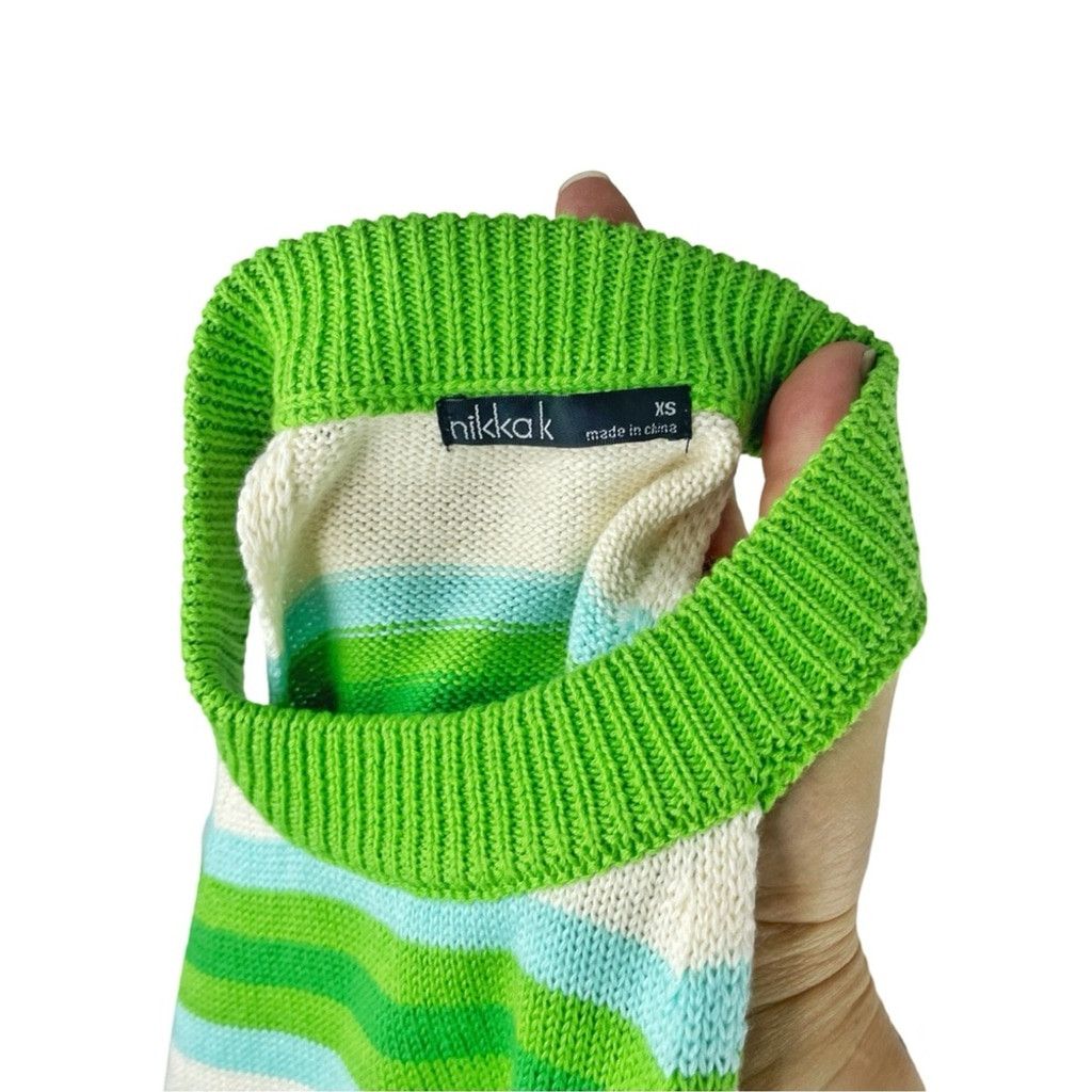 Other NIKKA K Women’s Cropped Upcycled Sweater Top Neon Green XS Size XS / US 0-2 / IT 36-38 - 5 Thumbnail