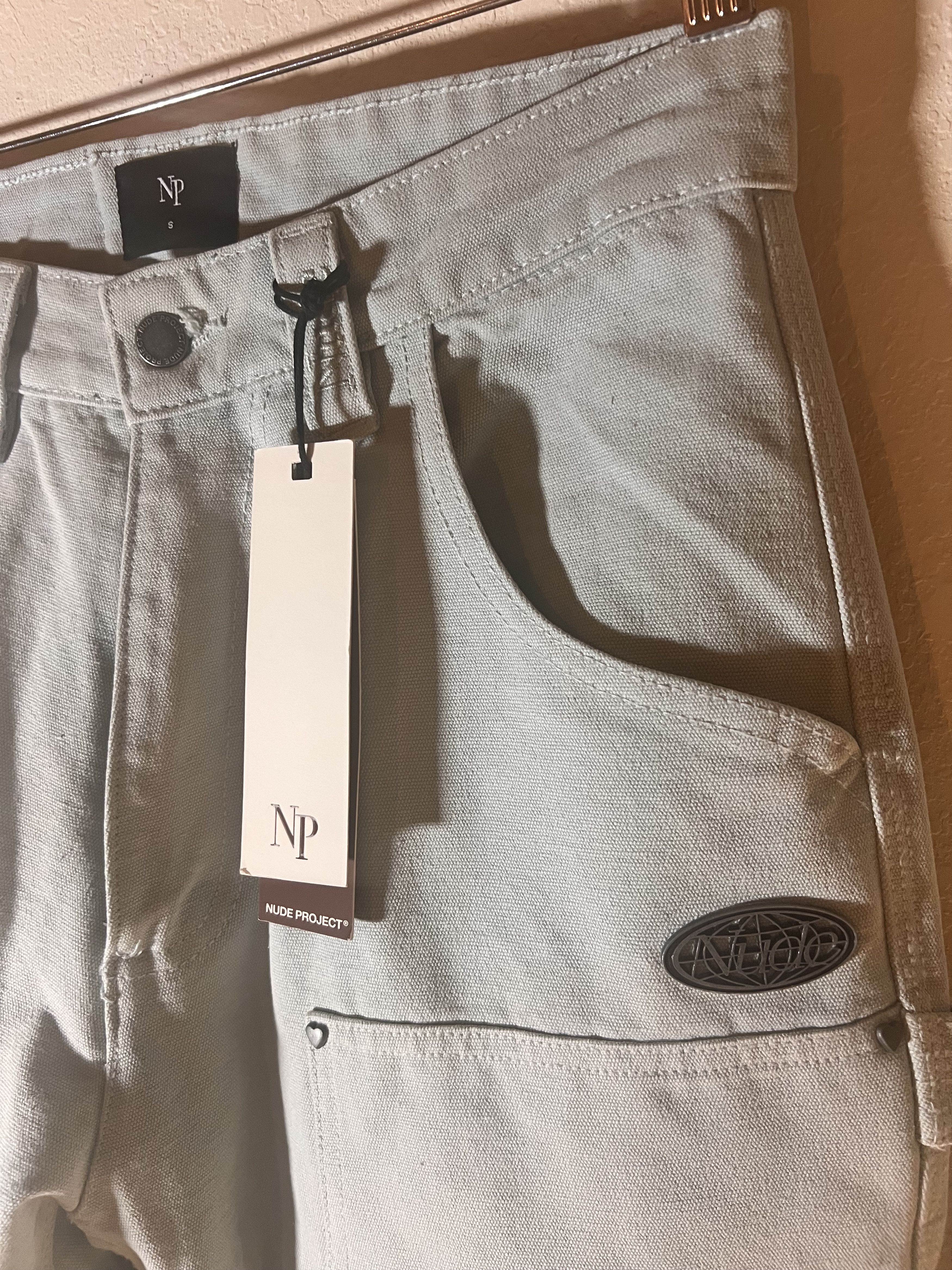Nudie Jeans Nude Project Unisex S Carpenter Pants Icy Grey Size US 28 / EU 44 - 5 Thumbnail