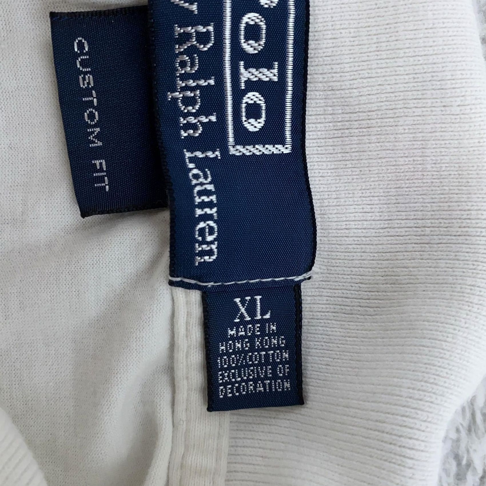 Polo Ralph Lauren Polo Ralph Lauren Polo Shirt Mens L/XL Custom Fit Classic Pony Embroidered White 100% Cotton Slim Short Sleeve Polo Shirt Mens Boys Womens Size US L / EU 52-54 / 3 - 8 Thumbnail