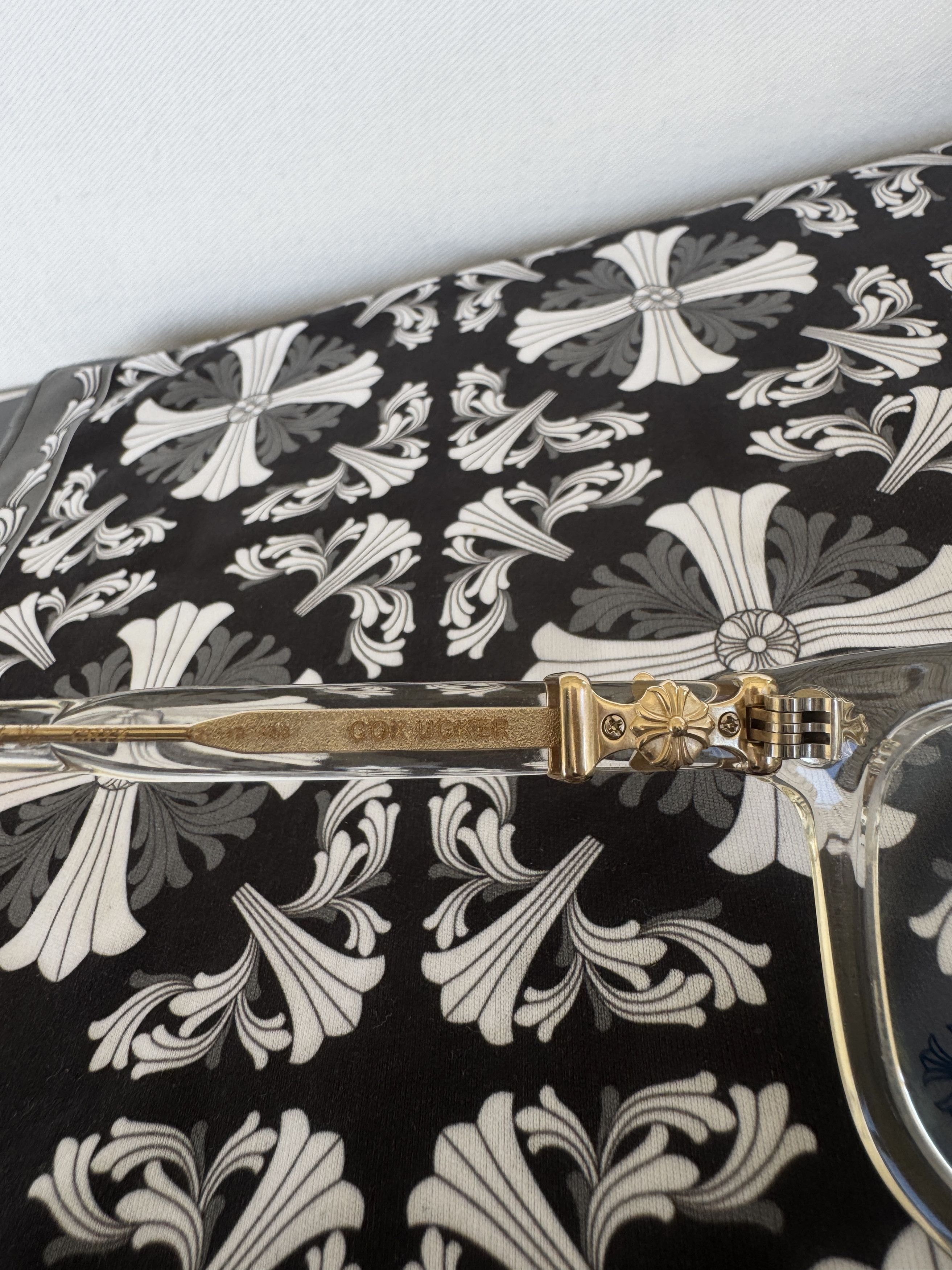 Chrome Hearts CHROME HEARTS COX UCKER GLASSES WITH GOLD HARDWARE Size ONE SIZE - 9 Thumbnail