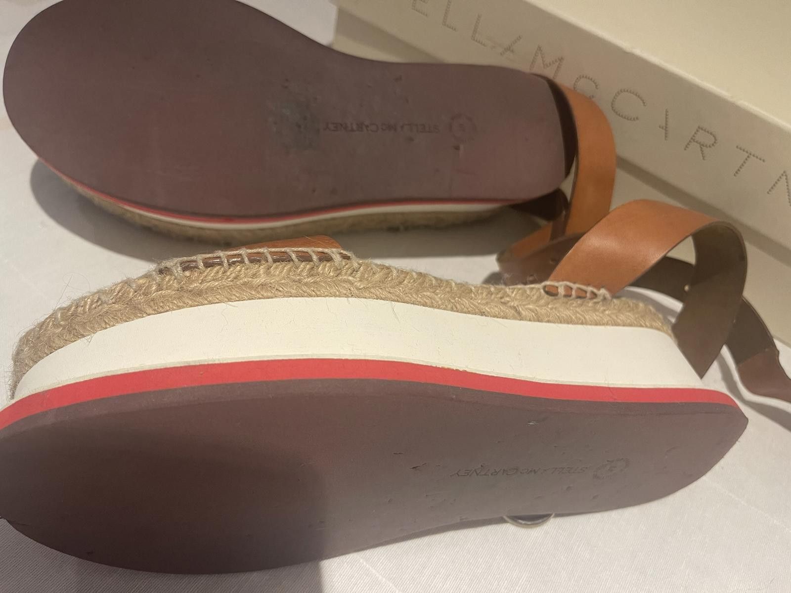 Stella McCartney Stella McCartney Tan Wedges, with leather straps Size US 8 / IT 38 - 3 Thumbnail