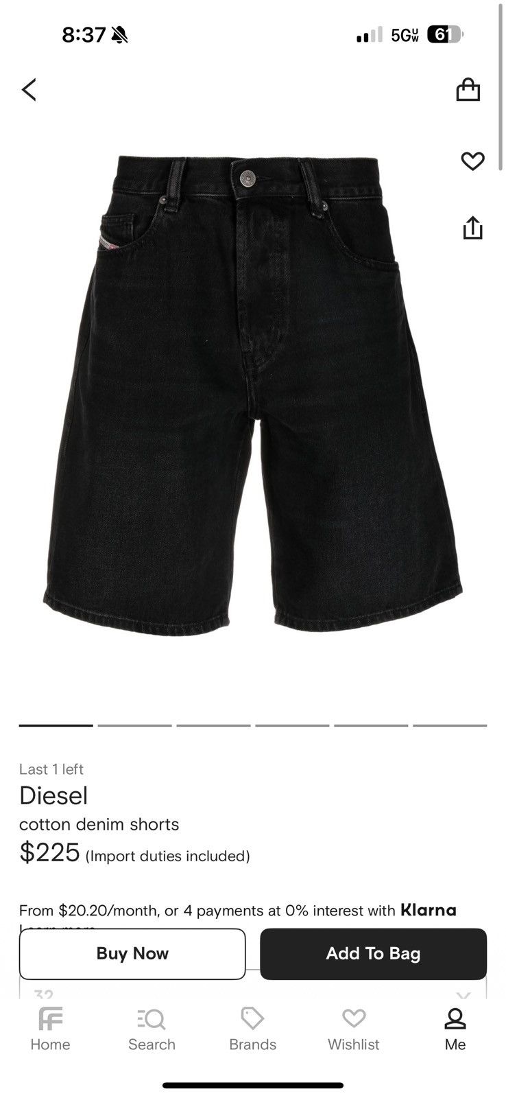 Diesel Diesel cotton denim shorts Size US 32 / EU 48 - 4 Thumbnail