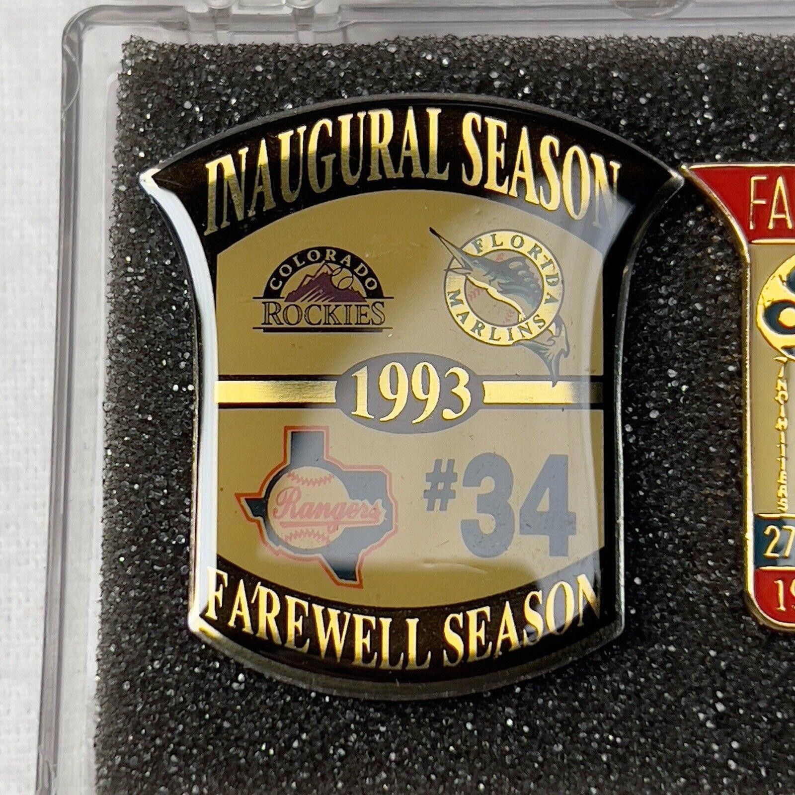 MLB 1993 Season Baseball Pins Rangers Rockies Marlins Nolan Ryan Size ONE SIZE - 3 Thumbnail