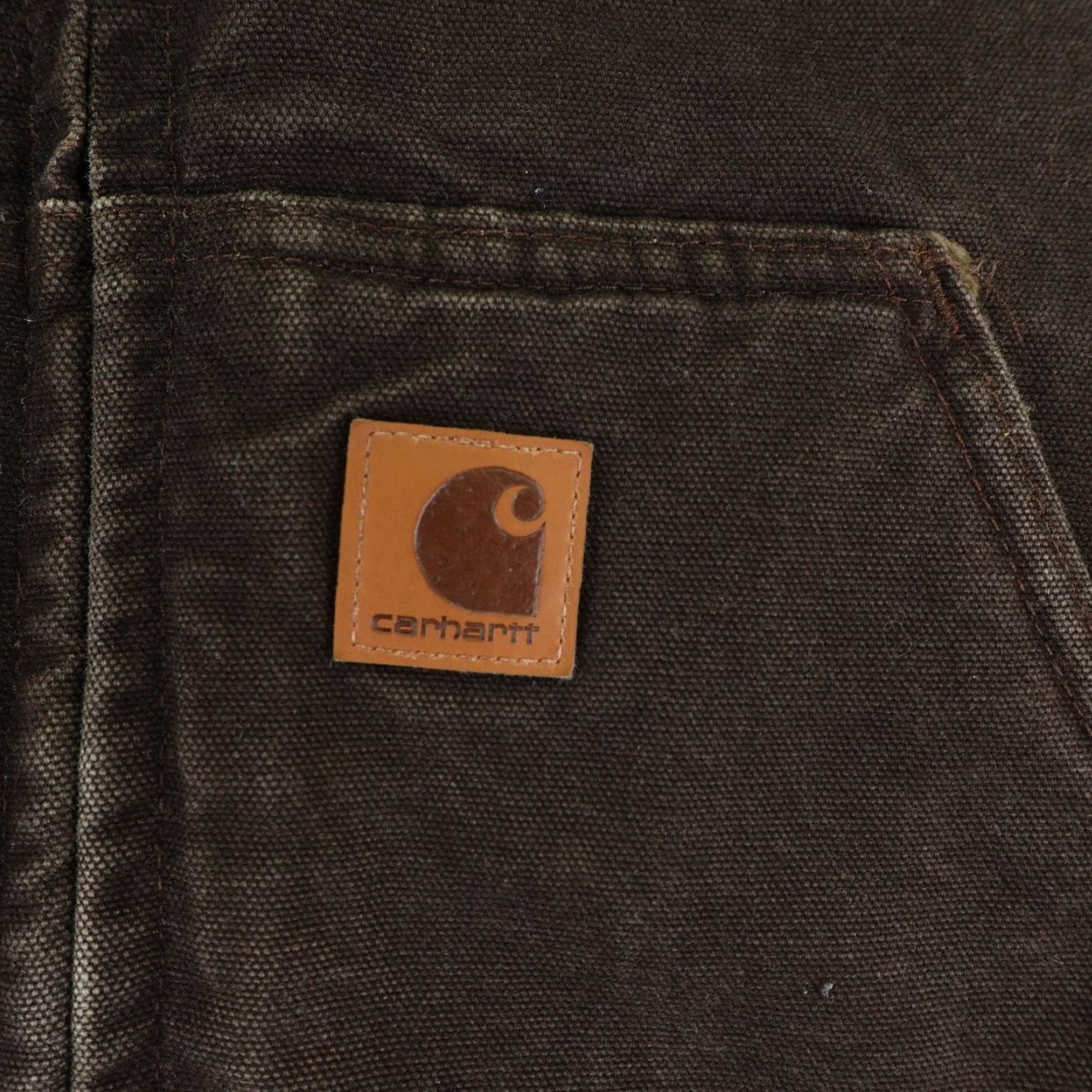 Carhartt Carhartt Vest Mens Large Brown Sandstone Sherpa Lined Mock Neck Canvas Zip Up Size US L / EU 52-54 / 3 - 5 Thumbnail