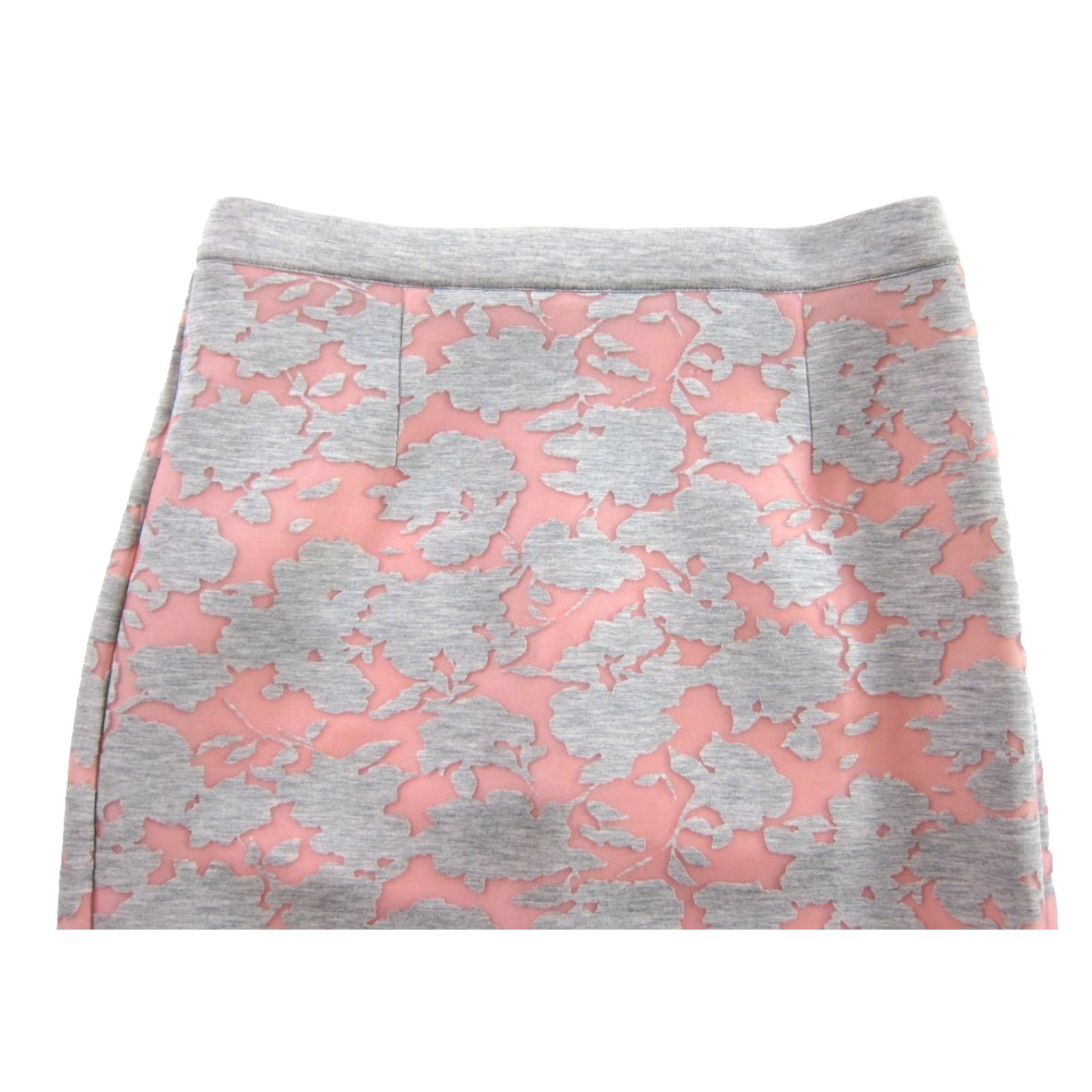 Vintage Catherine Malandrino NWT Isabel Pink Grey Floral Skirt Women 6 Size 28" / US 6 / IT 42 - 4 Thumbnail