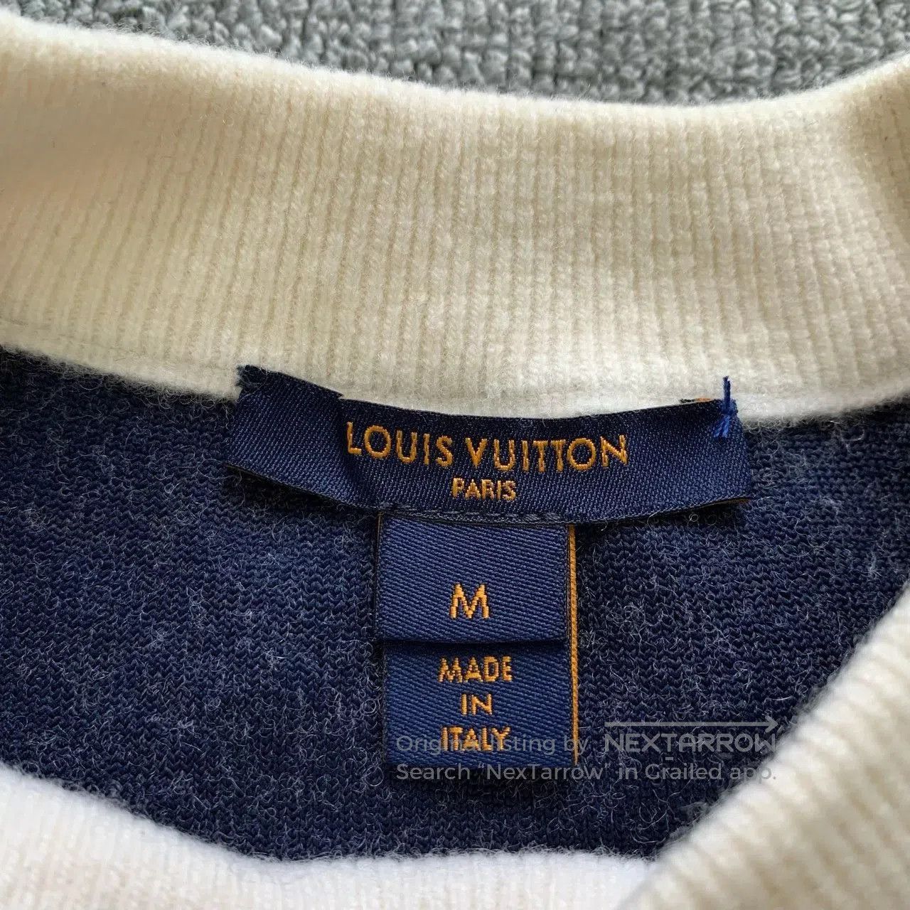 Louis Vuitton lv large logo wool sweater in cream. Size US M / EU 48-50 / 2 - 6 Thumbnail