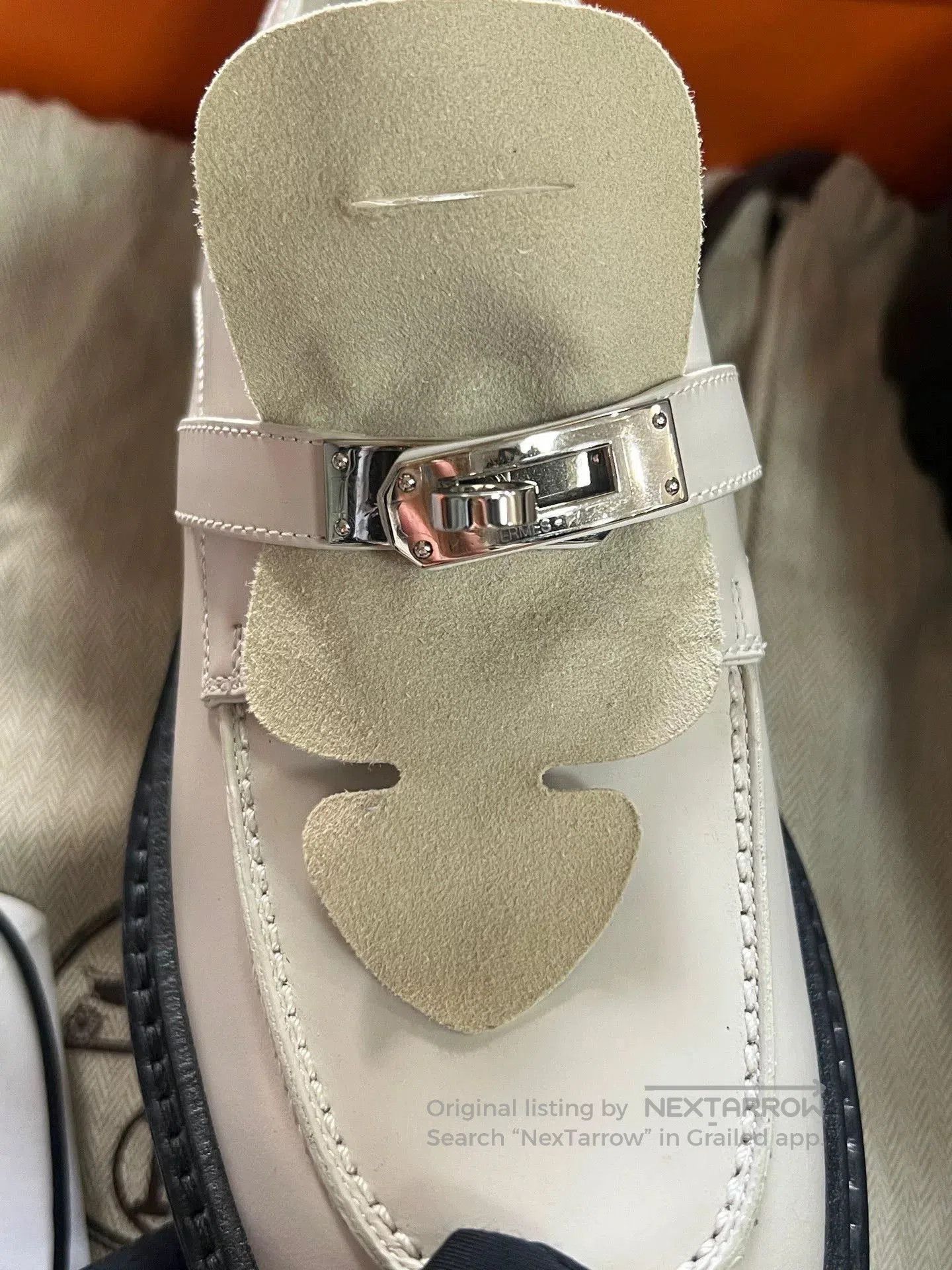 Hermes Hermes FIRST Platform Silver Buckle Shoes. Size US 6 / IT 36 - 2 Thumbnail
