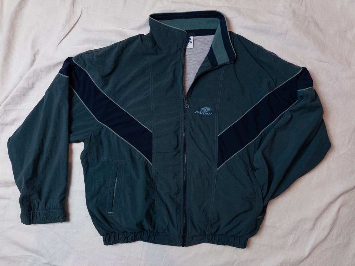 Karhu Vintage KARHU Windbreaker Jacket - Green & Navy - size XL Size US XL / EU 56 / 4 - 1 Thumbnail