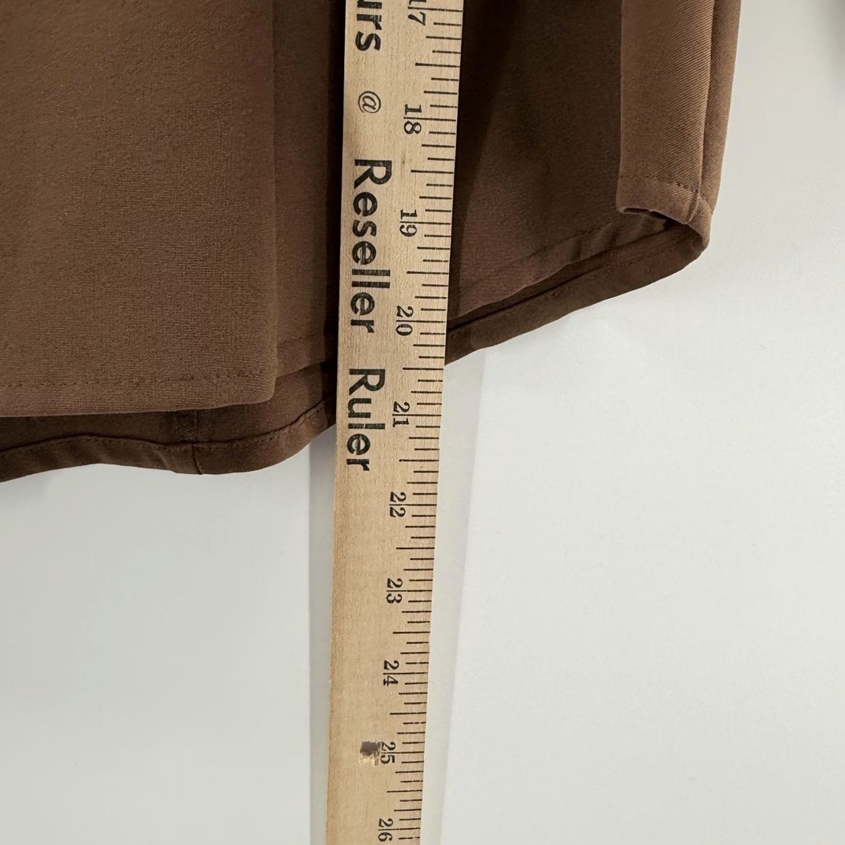 Vintage Cathy Che Stretch Shirt Womens Size 10 Brown 3/4 Sleeve Button Up Fitted Top Size L / US 10 / IT 46 - 6 Thumbnail