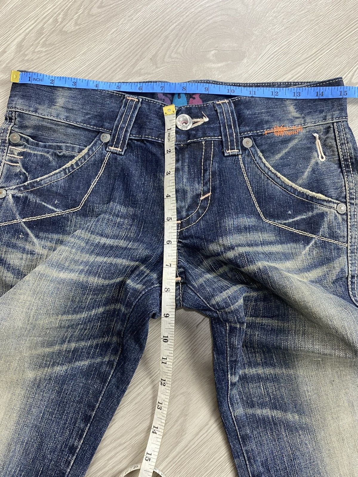 If Six Was Nine Vintage Edwin 503 Whiskered Punk Grunge Lgb Flared Jeans Size US 29 - 21 Thumbnail