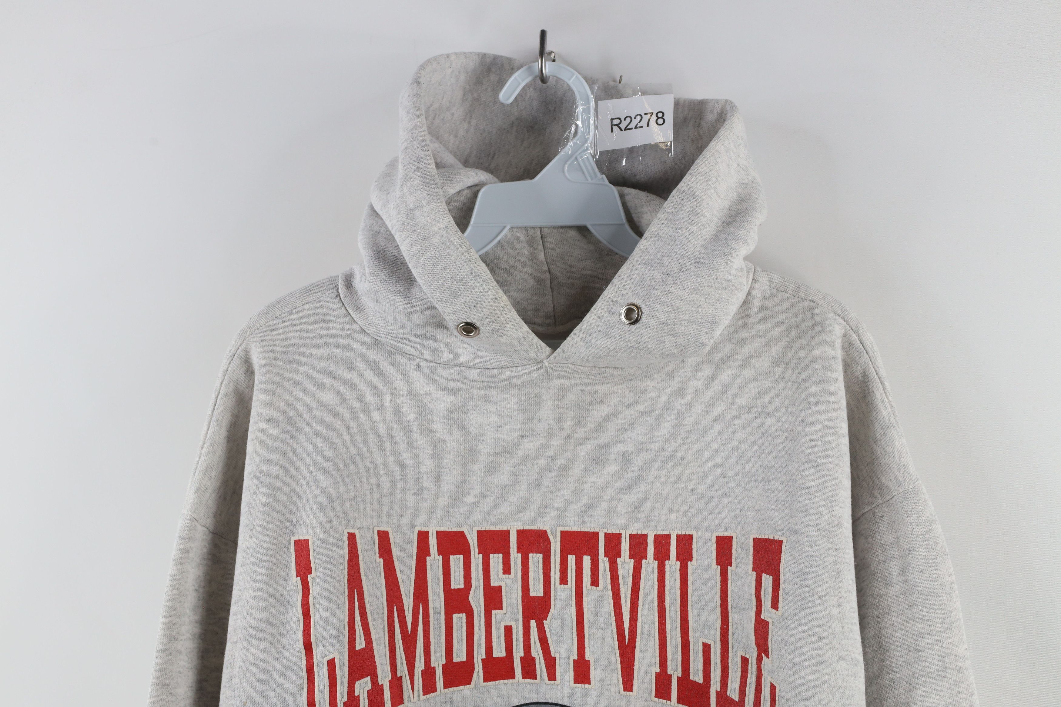 Vintage Vintage 90s Spell Out Lambertville Michigan Hoodie USA Size US L / EU 52-54 / 3 - 2 Thumbnail