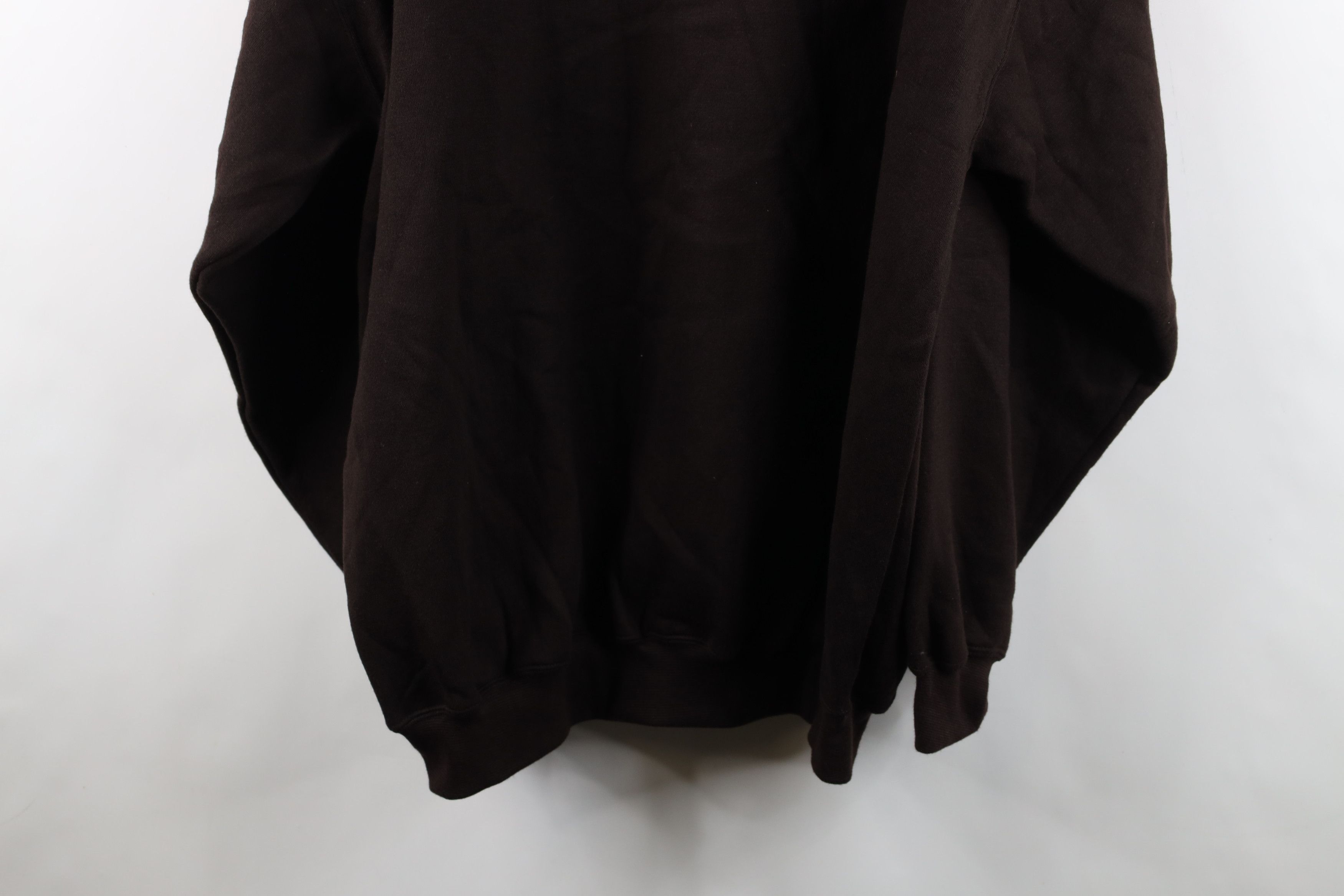 Vintage Deadstock Vintage 90s Streetwear Hoodie Sweatshirt Brown Size US XXL / EU 58 / 5 - 12 Thumbnail