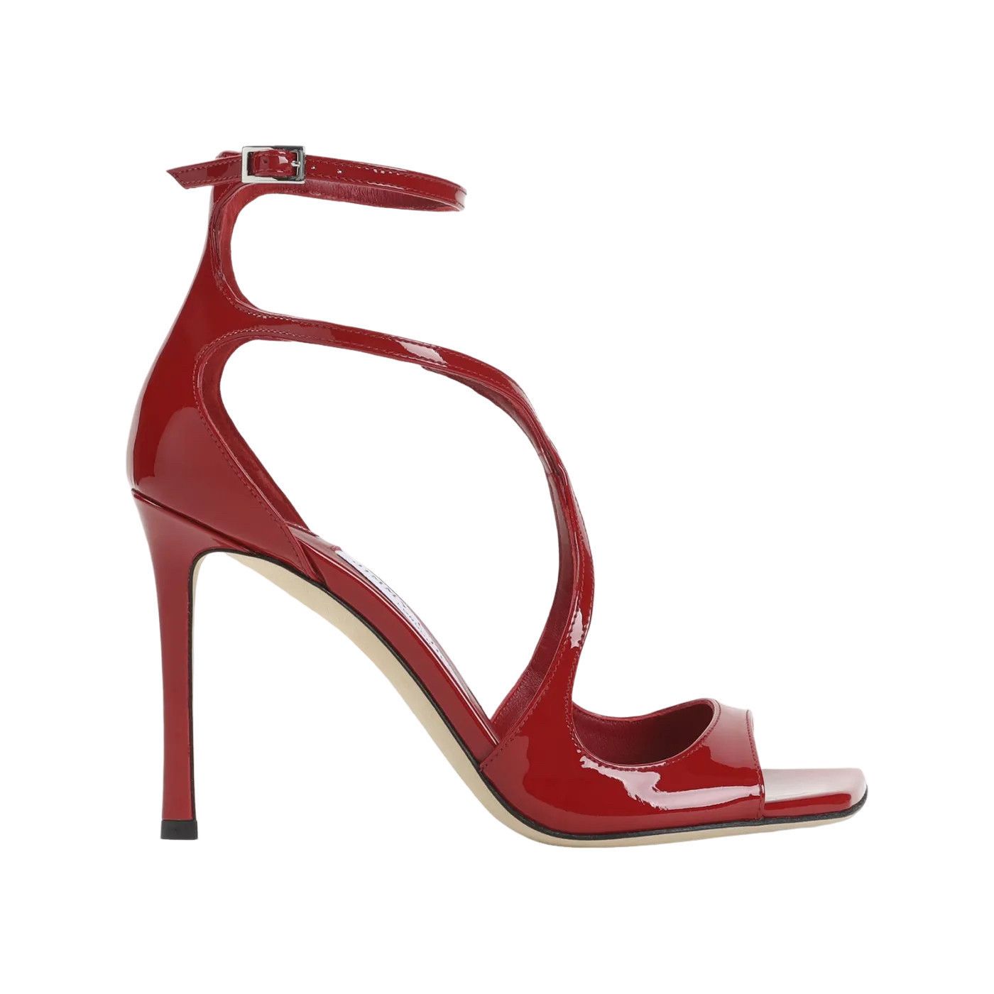 JIMMY CHOO Azia 95mm Ruby Red Sandals New & Authentic (Women
