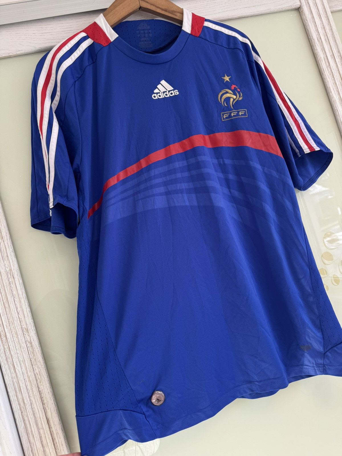 Adidas Vintage France 2008-2009 Home Soccer Jersey Football Shirt Size US L / EU 52-54 / 3 - 4 Thumbnail