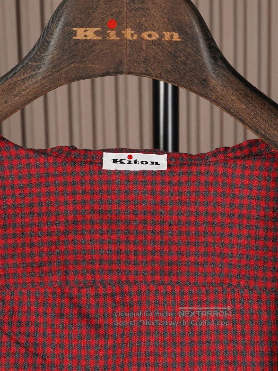 Kiton Kiton Red Flannel Hooded Jacket. Size US M / EU 48-50 / 2 - 5 Thumbnail