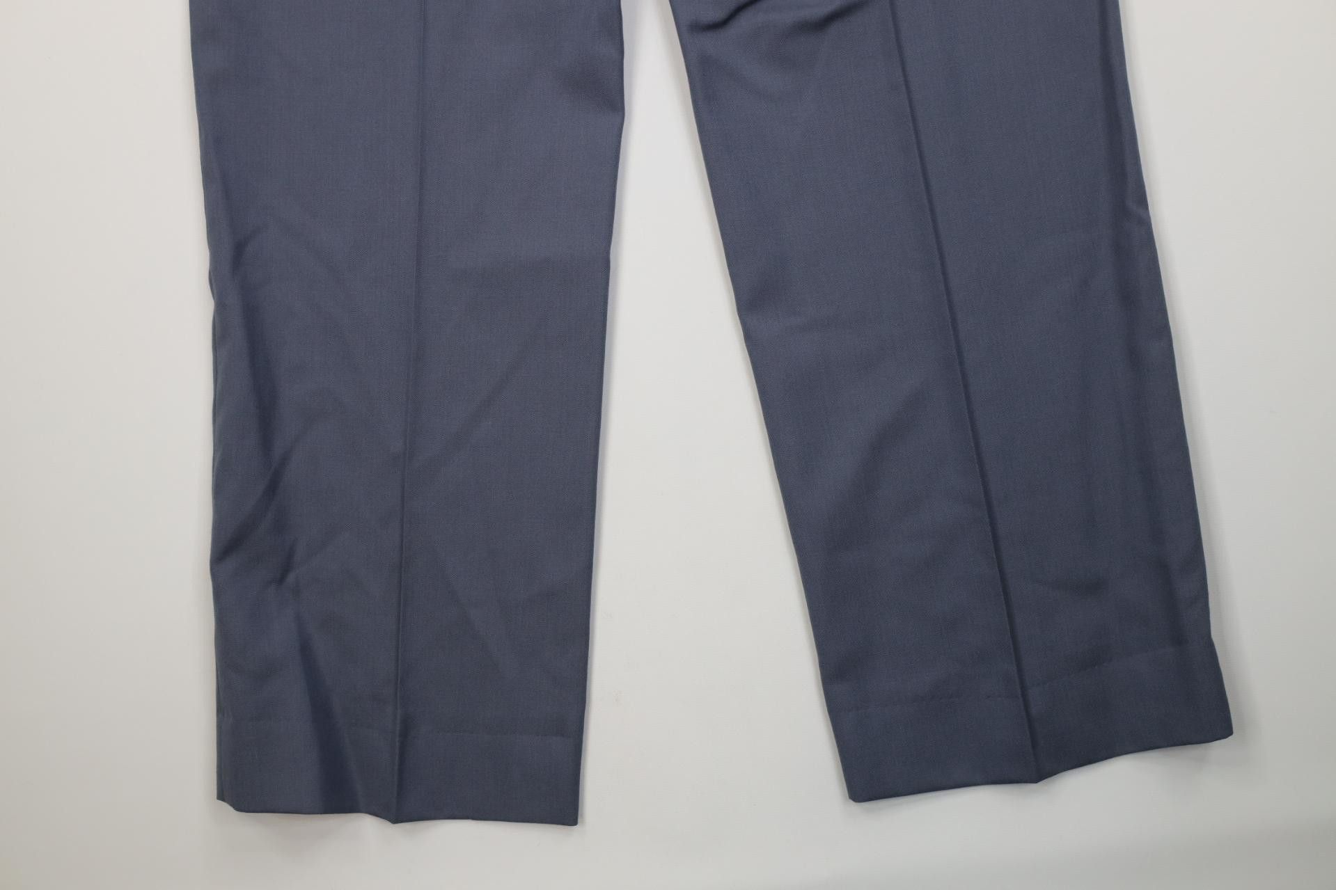 Vintage Vintage 70s Herringbone Wide Leg Chino Pants Steel Blue USA Size US 36 / EU 52 - 11 Thumbnail