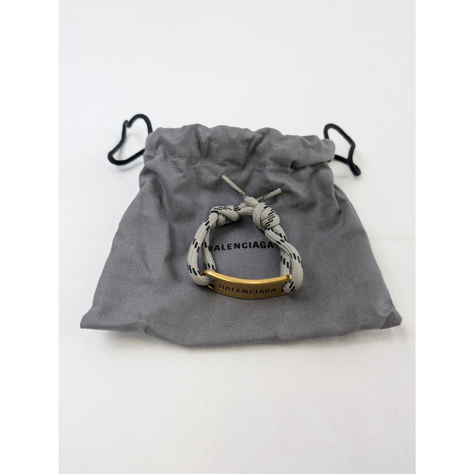 Balenciaga o1rshd1 Q:2 / Size: OS / Plate Bracelet in Grey/Gold Size ONE SIZE - 7 Thumbnail
