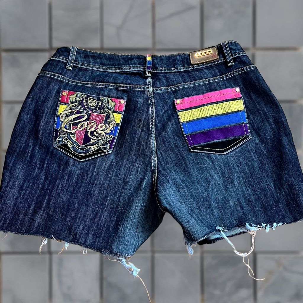 Coogi Coogi Shorts Womens 18 Jean Cut Off Rainbow Blue 38x4 Plus blue womens jean shorts 18 rainbow cut off Coogi Size 40" / US 18 - 1 Thumbnail