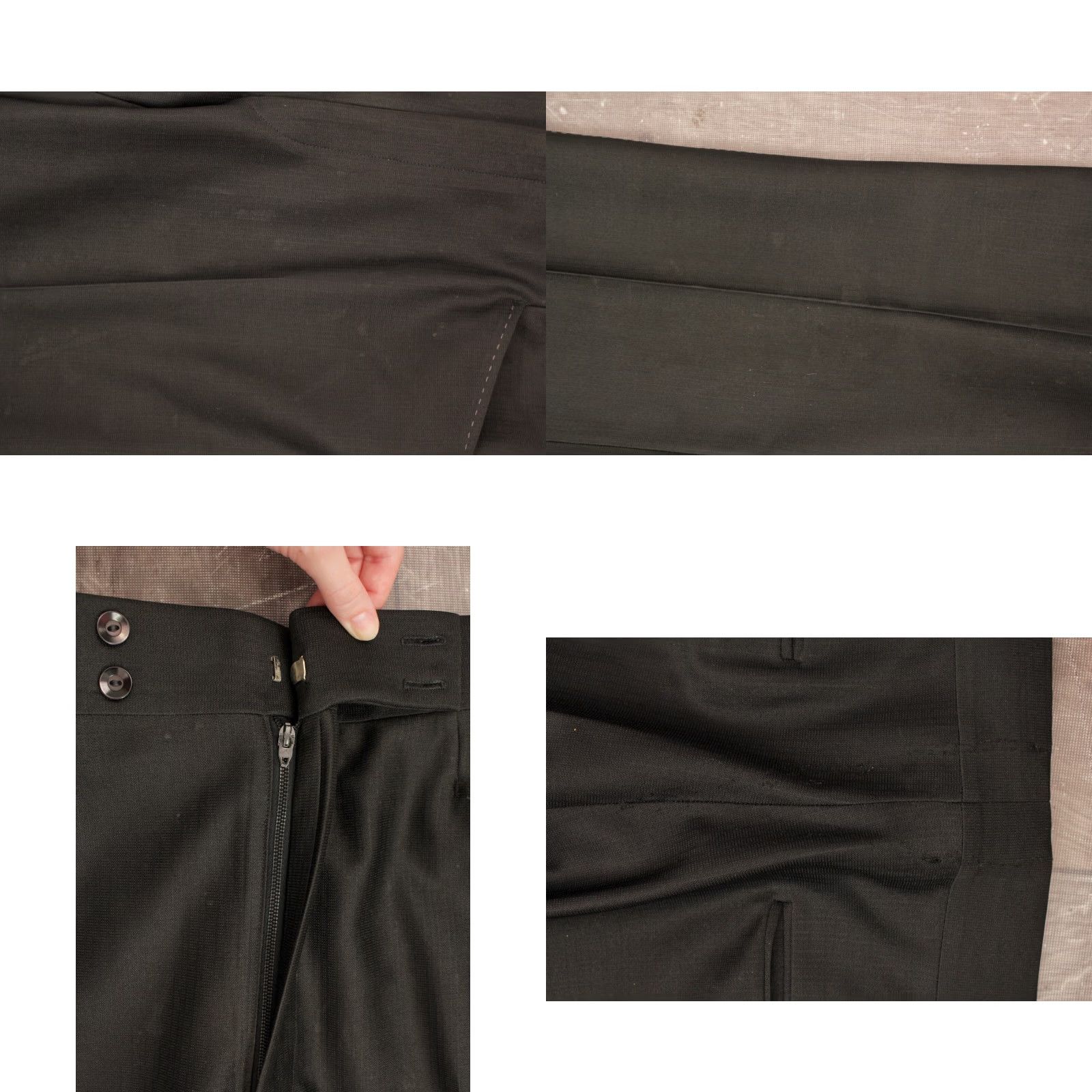 Vintage VINTAGE Mens VTG 70s 2 PC Black Polyester Leisure Suit W Tie Sz M 1970s Disco Size 40R - 10 Thumbnail