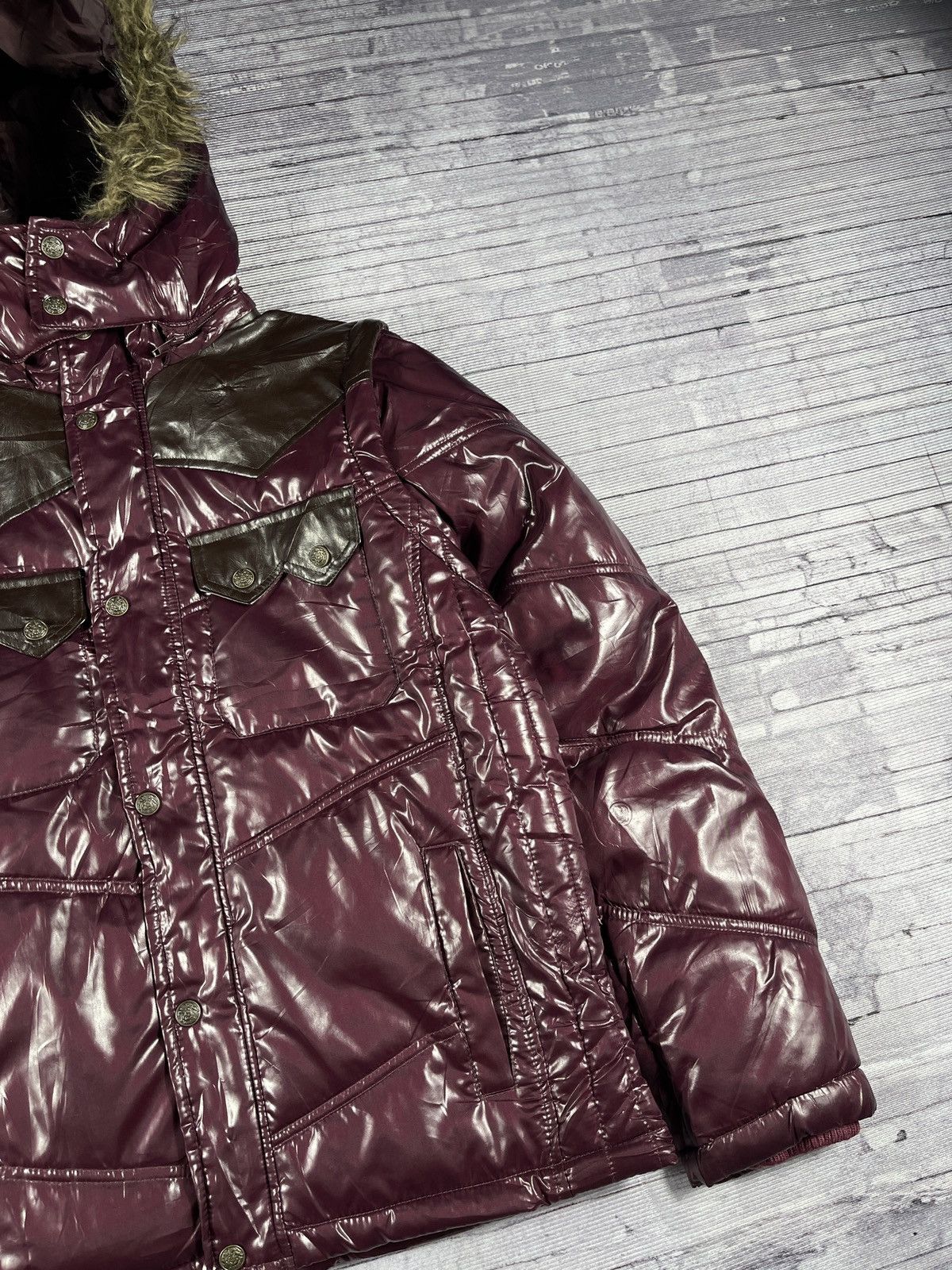 Japanese Brand Nylaus Fur Puffer Western Ifsixwasnine LGB Vkei Bono Style Size US M / EU 48-50 / 2 - 4 Thumbnail