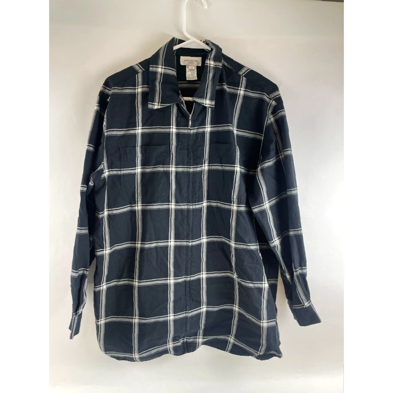 Jones New York Jones New York Jacket Women's Medium Black Gray Full Zip Lightweight Casual Travel Size M / US 6-8 / IT 42-44 - 2 Thumbnail
