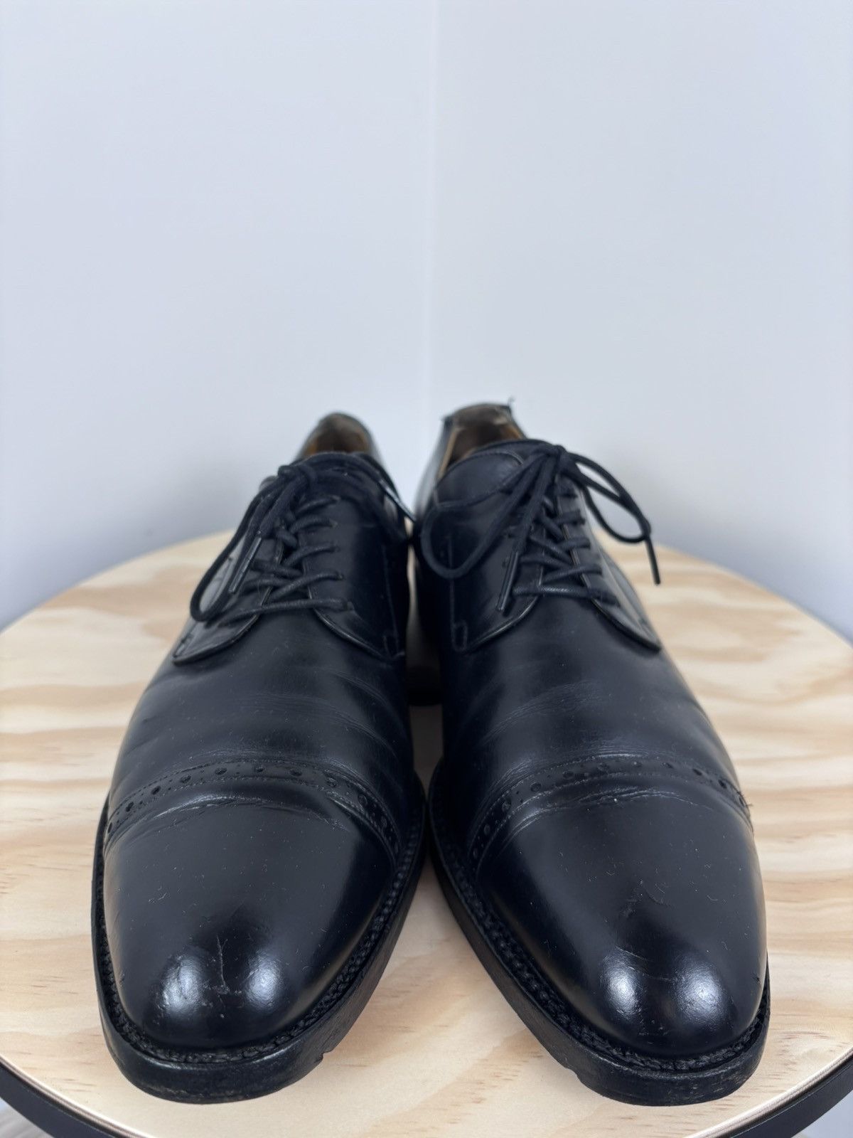 Handmade Regain Handmade Men’s Black Leather Oxford Dress Shoes Size US 9 / EU 42 - 6 Thumbnail