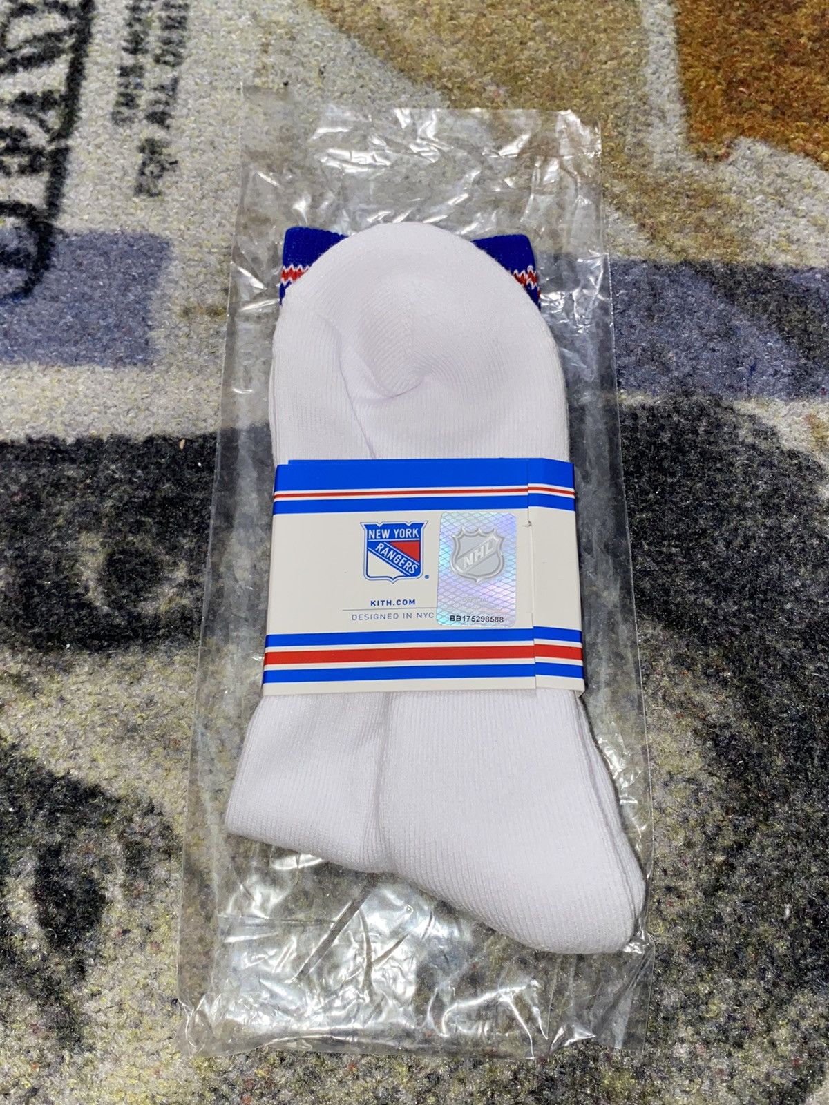 Kith × NHL Kith x New York Rangers Striped Crew Socks Size ONE SIZE - 2 Thumbnail