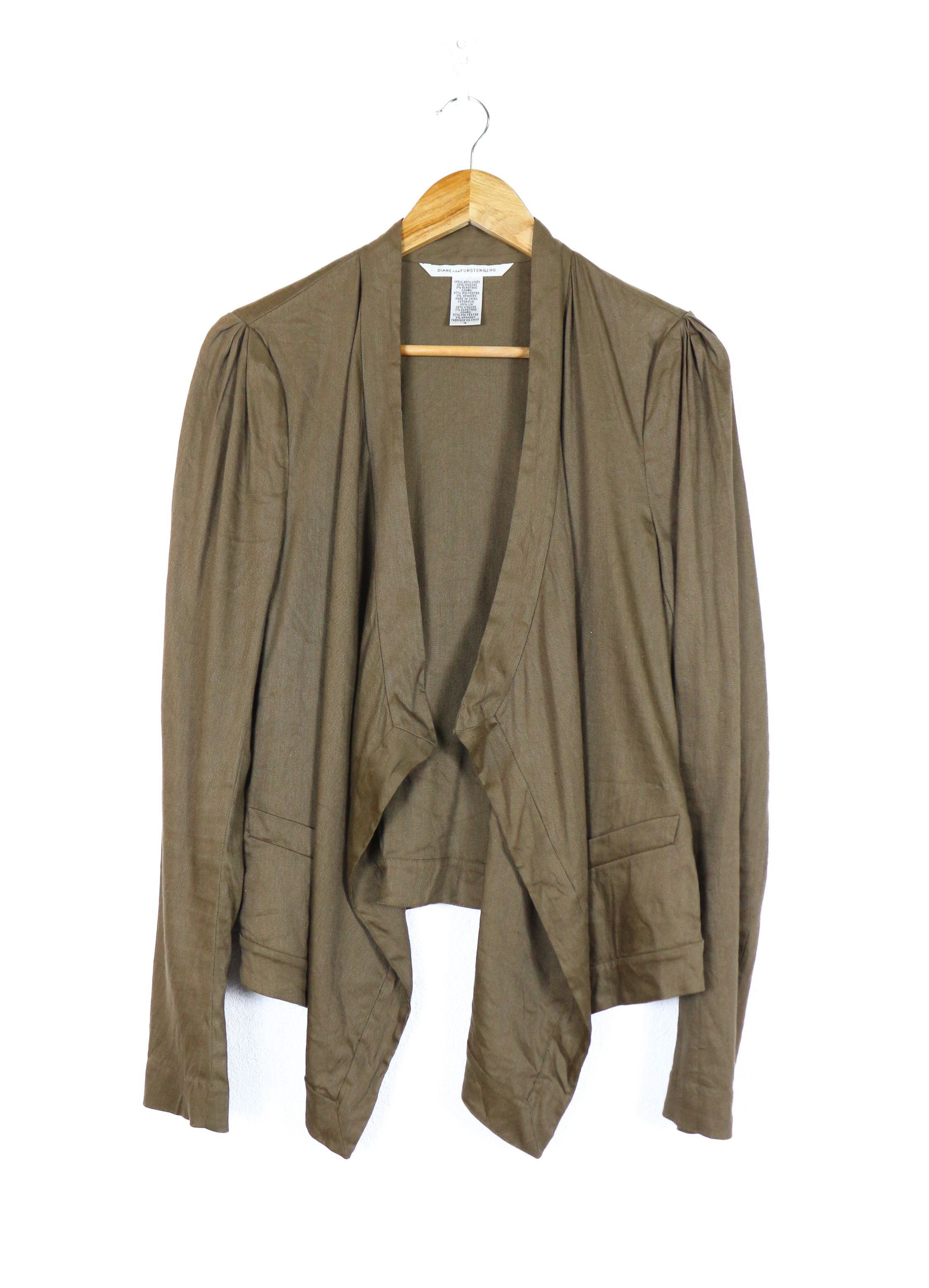 Diane von Furstenberg Diane von Furstenberg Linen Kimono Style Blazer Avant Garde Size M / US 6-8 / IT 42-44 - 1 Thumbnail
