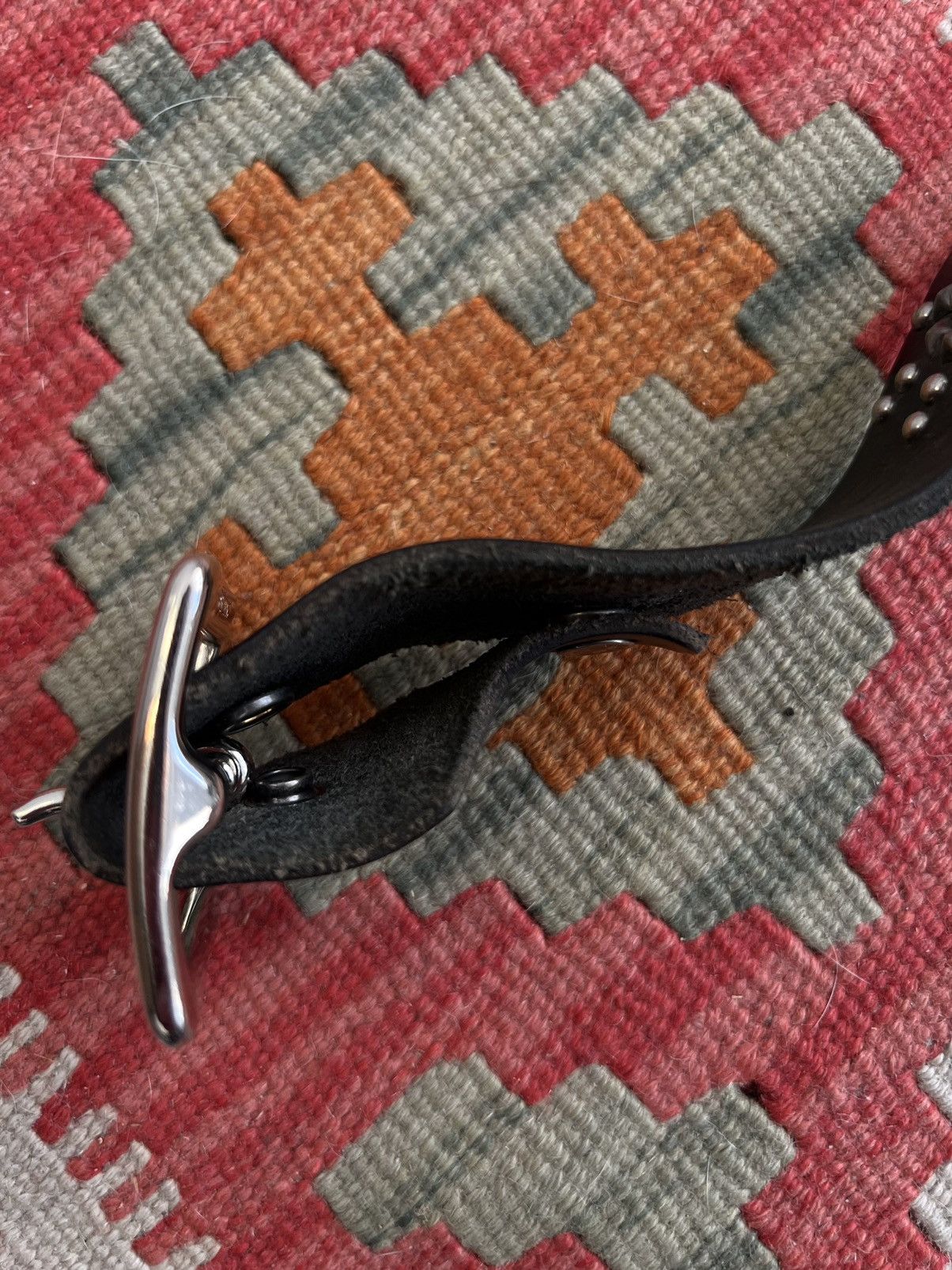 Iron Heart Vintage Hollywood Trading Company Stud Stingray Leather Belt Size ONE SIZE - 12 Thumbnail