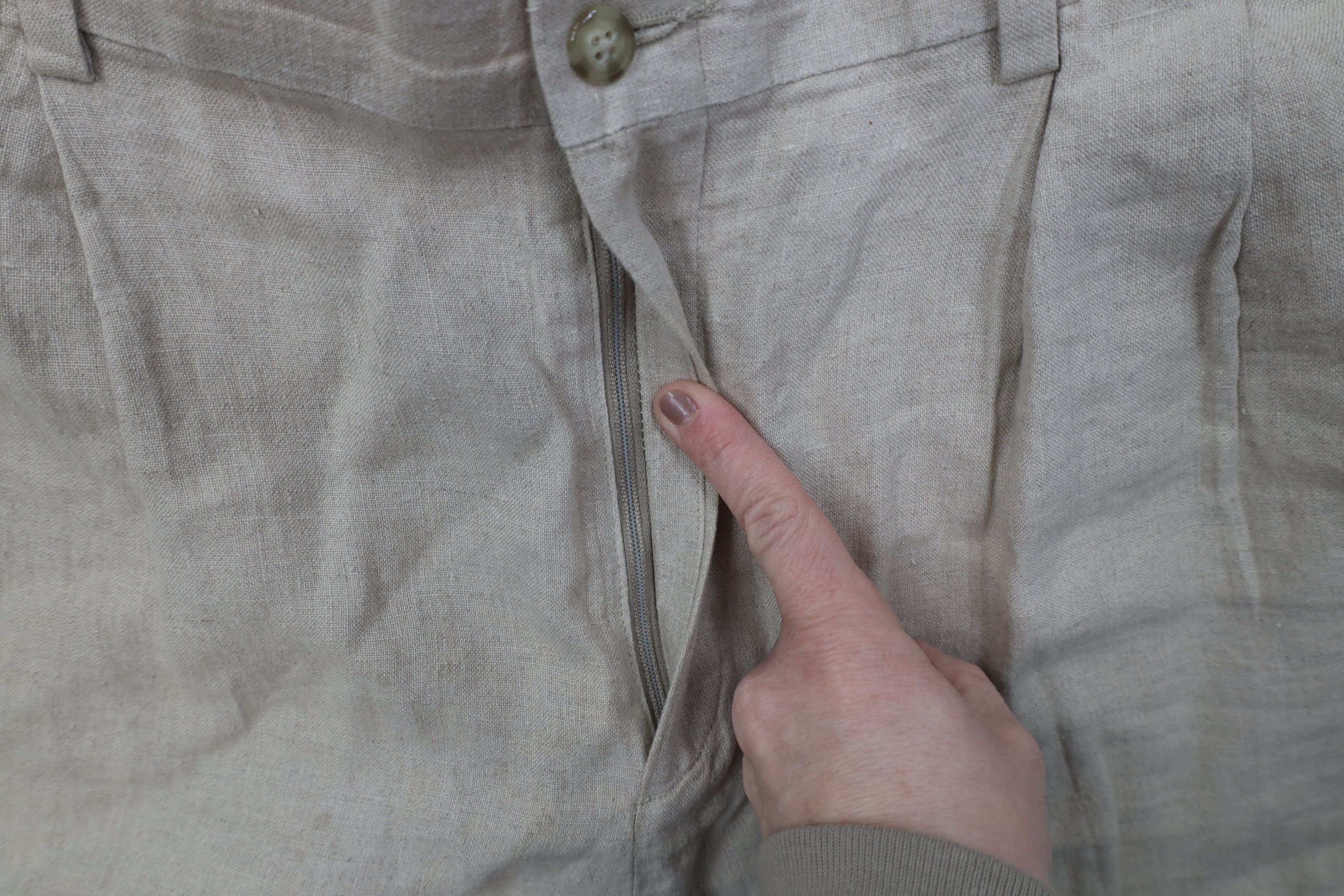 Vintage Vintage 90s Y2K Streetwear Knit Wide Leg Chino Pants Beige Size US 36 / EU 52 - 7 Thumbnail