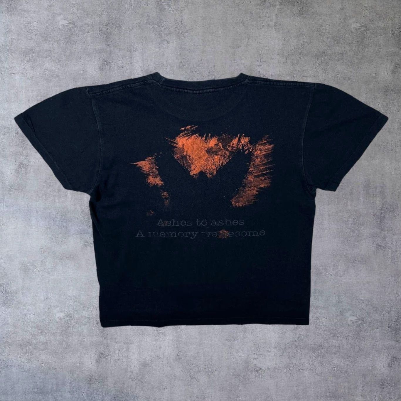 Vintage Saturnus “Ashes To Ashes” Graphic Death Doom Gothic Metal Band T-Shirt Medium Mens Black Graphic Print Front and Back Size US M / EU 48-50 / 2 - 2 Thumbnail