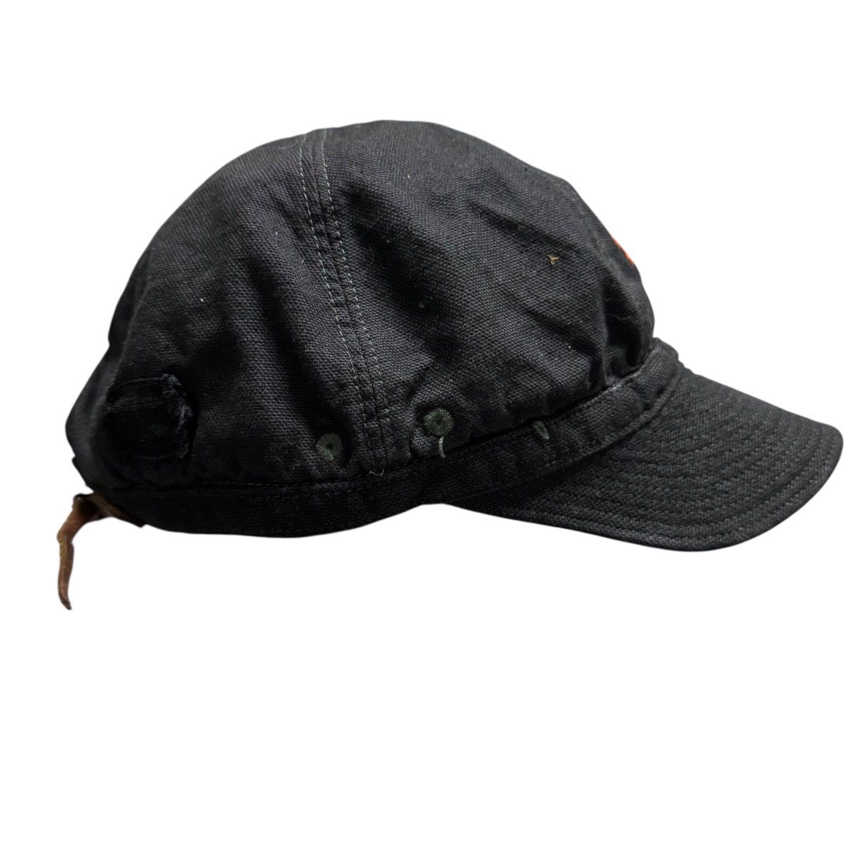Kapital Kapital Tiger Embroidery Black Denim Mechanic Hats Size ONE SIZE - 3 Thumbnail