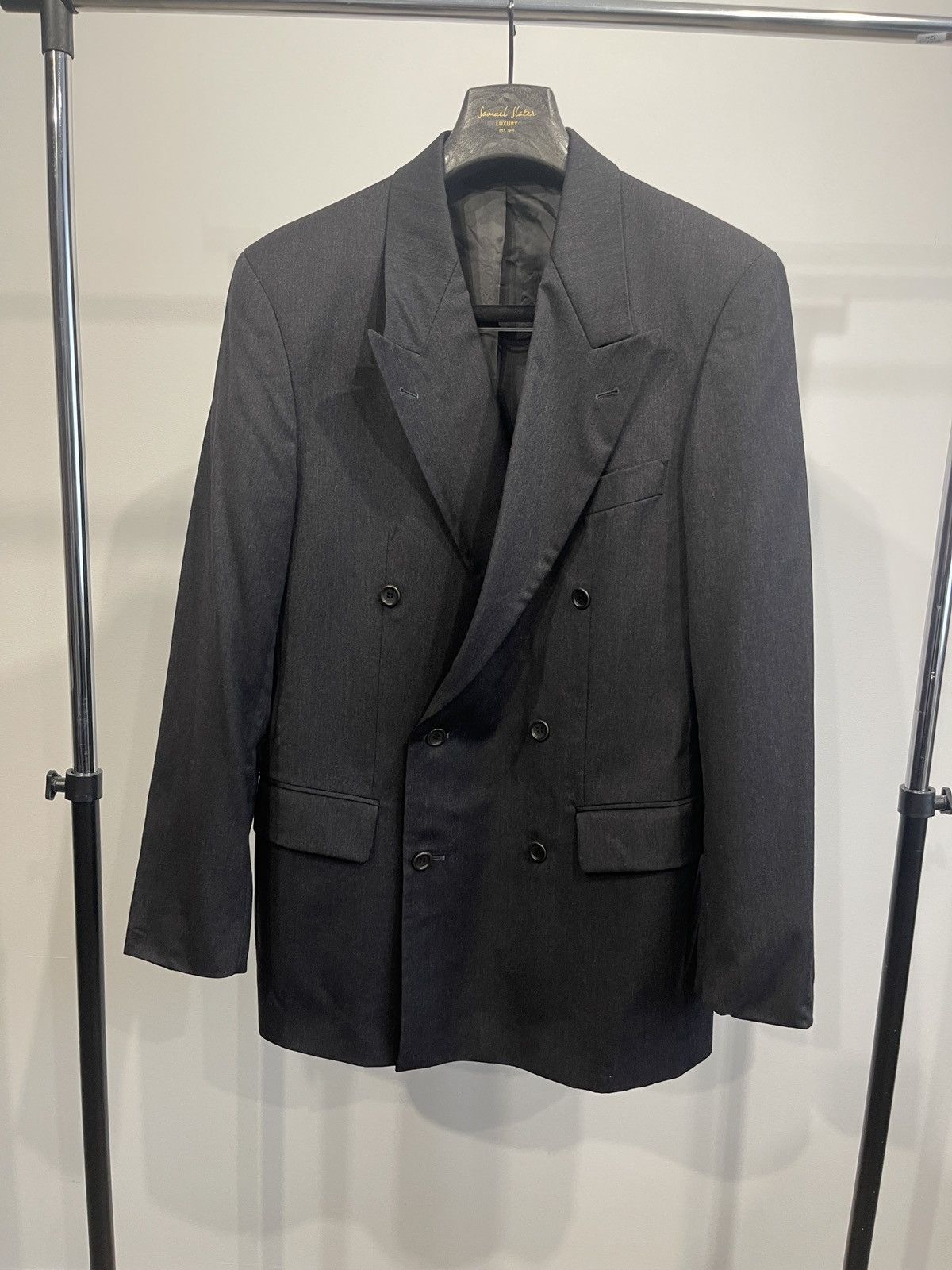 Hugo Boss Vintage double-breasted jacket blazer hugo boss dark gray 40 Size 40L - 1 Thumbnail