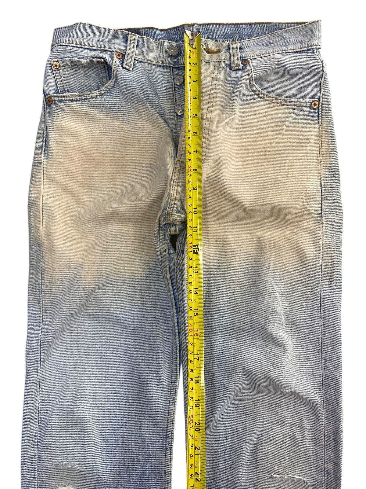 Levi's Vintage Levi’s Blue Acid Wash Style Ripped Jeans Size US 30 / EU 46 - 6 Thumbnail