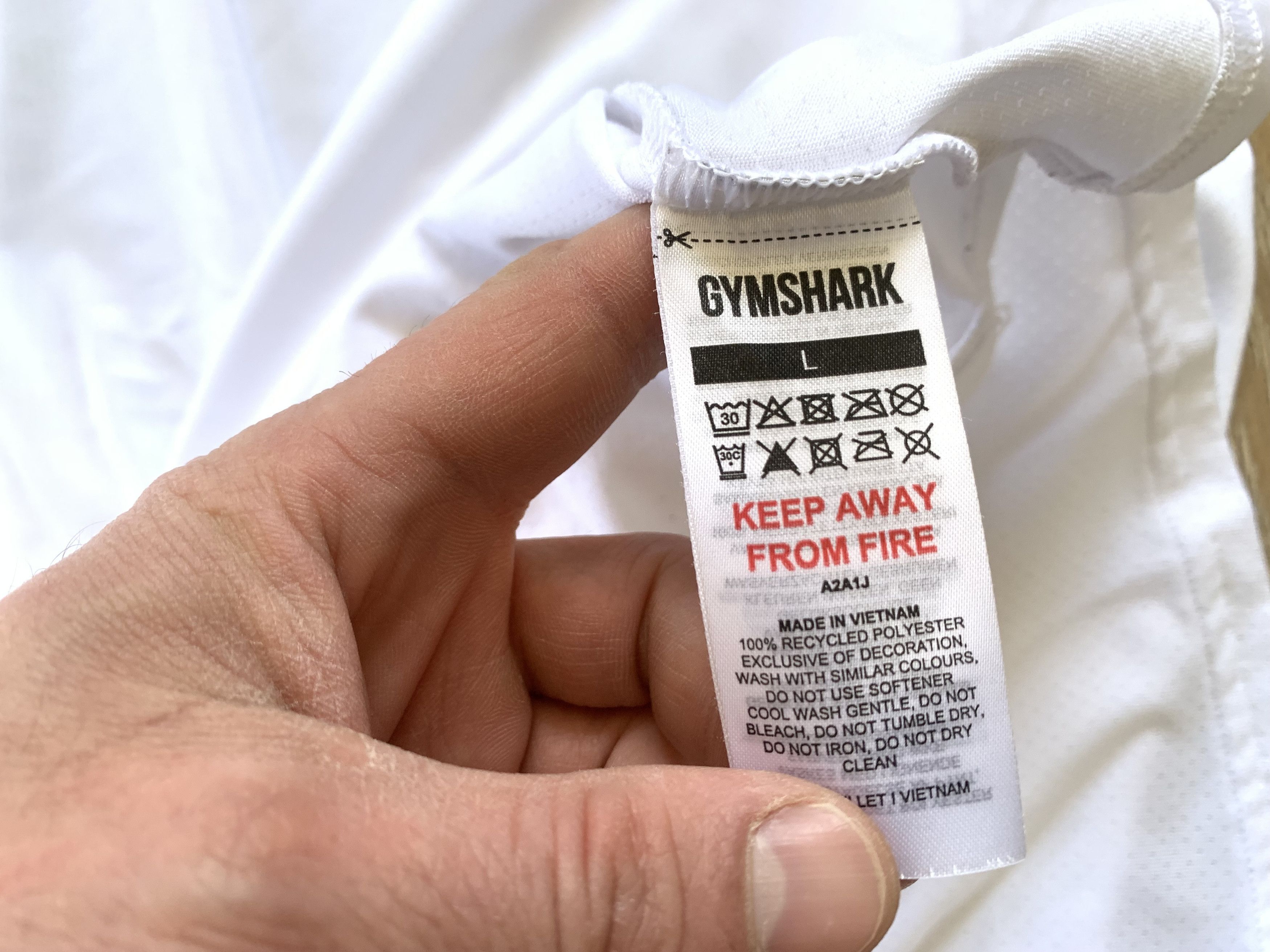 Gymshark Gymshark White Training T Shirt Size US L / EU 52-54 / 3 - 6 Thumbnail