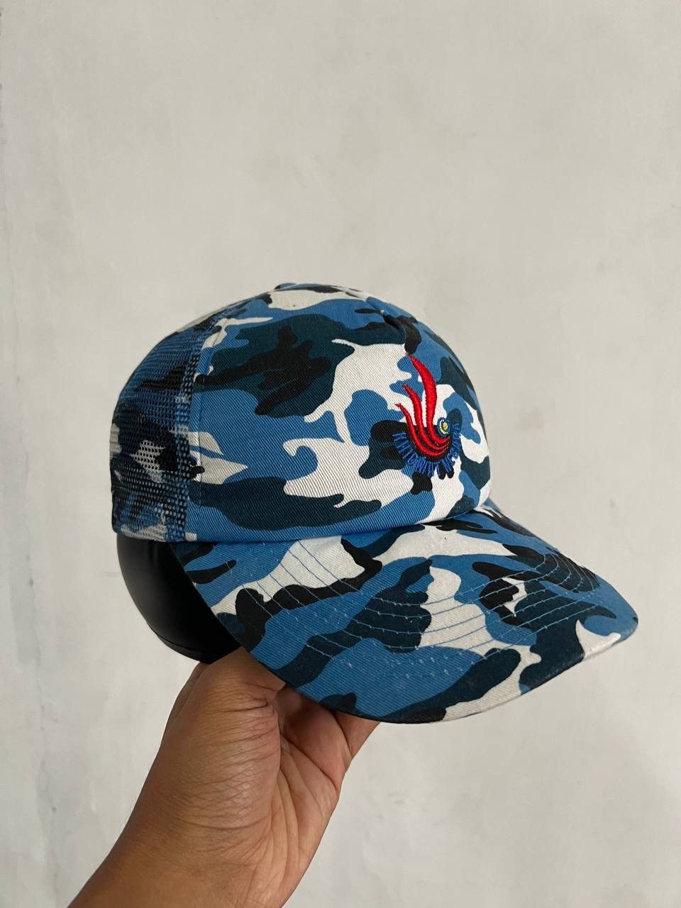 Hat Club Blue Camouflage Trucker Hat Size ONE SIZE - 1 Thumbnail