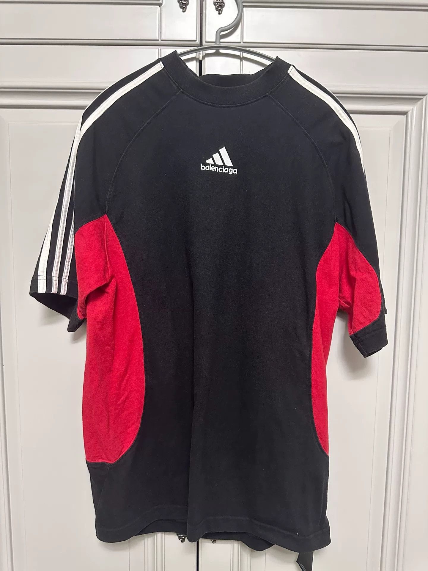 Balenciaga Balenciaga adidas collaboration spliced washed short-sleeve Size US XXS / EU 40 - 1 Thumbnail