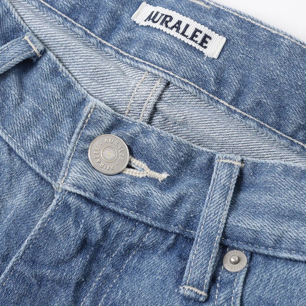 Auralee AURALEE 24SS, SELVEDGE FADED LIGHT DENIM PANTS | Grailed