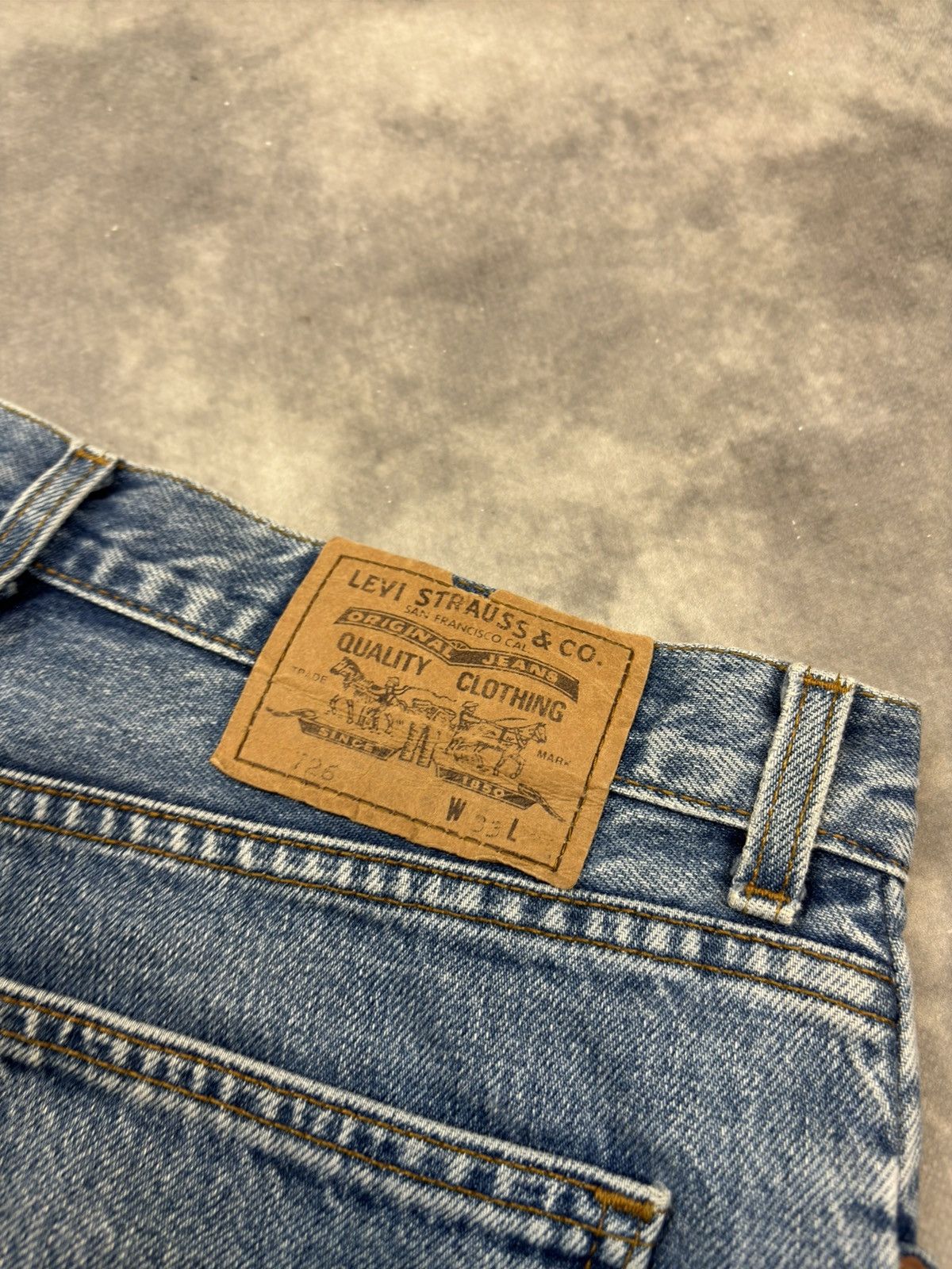 Levi's × Levi's Vintage Clothing × Vintage Levi’s 726 loose fit orange tab jeans 90s essentials Size US 33 - 3 Thumbnail