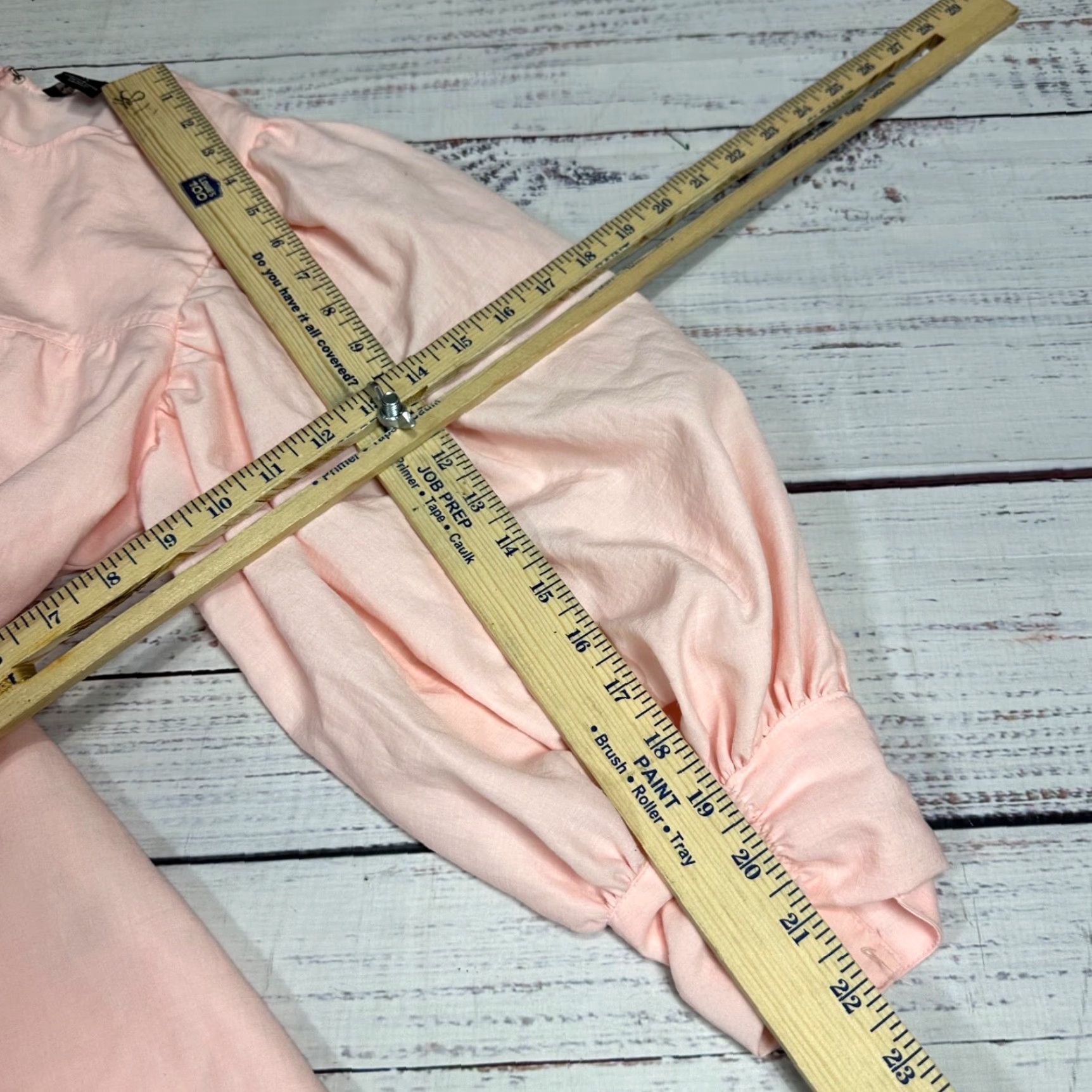 Vintage Something Navy Pink Mini Dress XS Balloon Sleeve Ruched Back Zip Womens Dress Size XS / US 0-2 / IT 36-38 - 4 Thumbnail