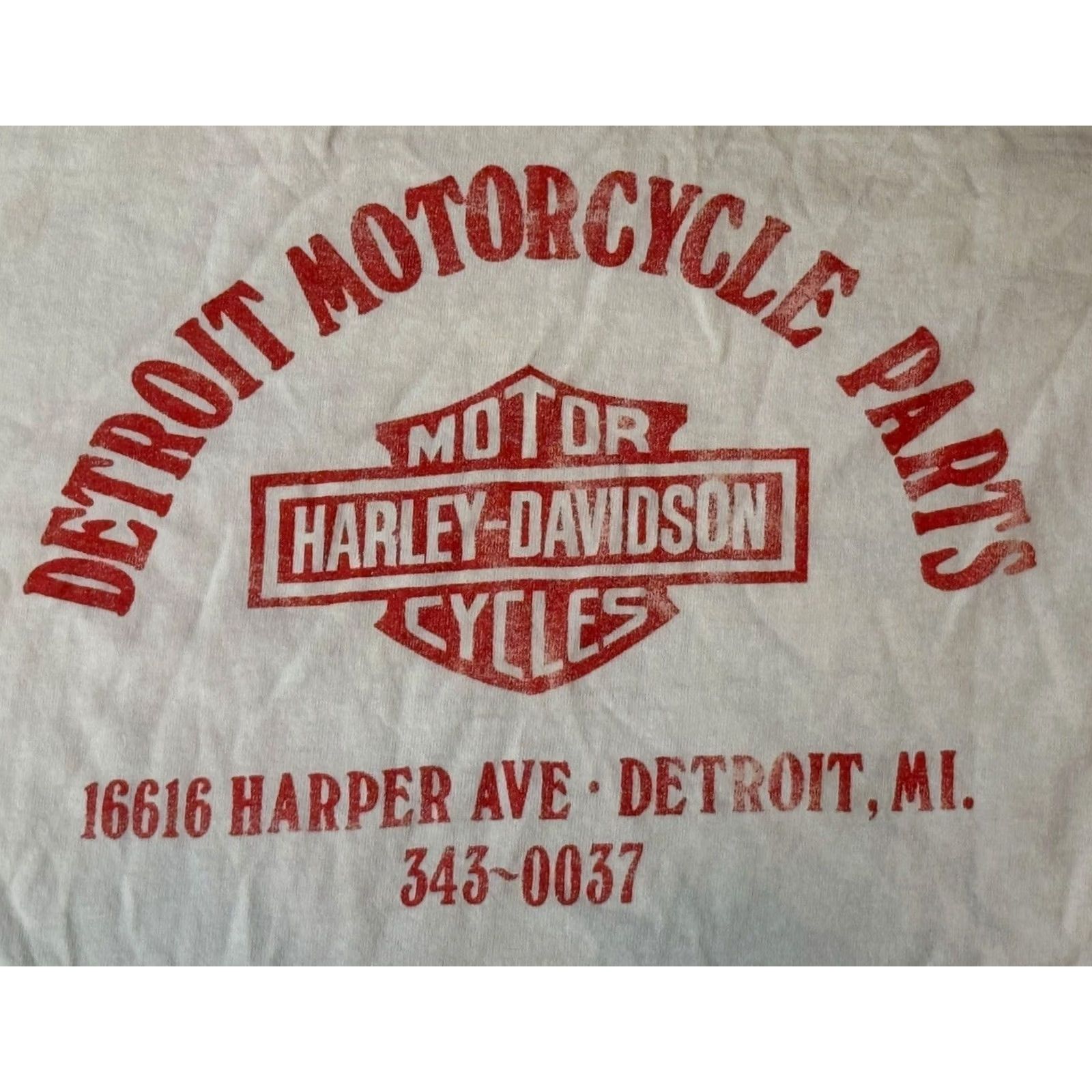 Harley Davidson VINTAGE Harley Davidson Shirt XL Unisex Adults White Short Sleeve 80s Art Horror Motorcycle Tattoo Chicago Mens Women Size US XL / EU 56 / 4 - 7 Thumbnail