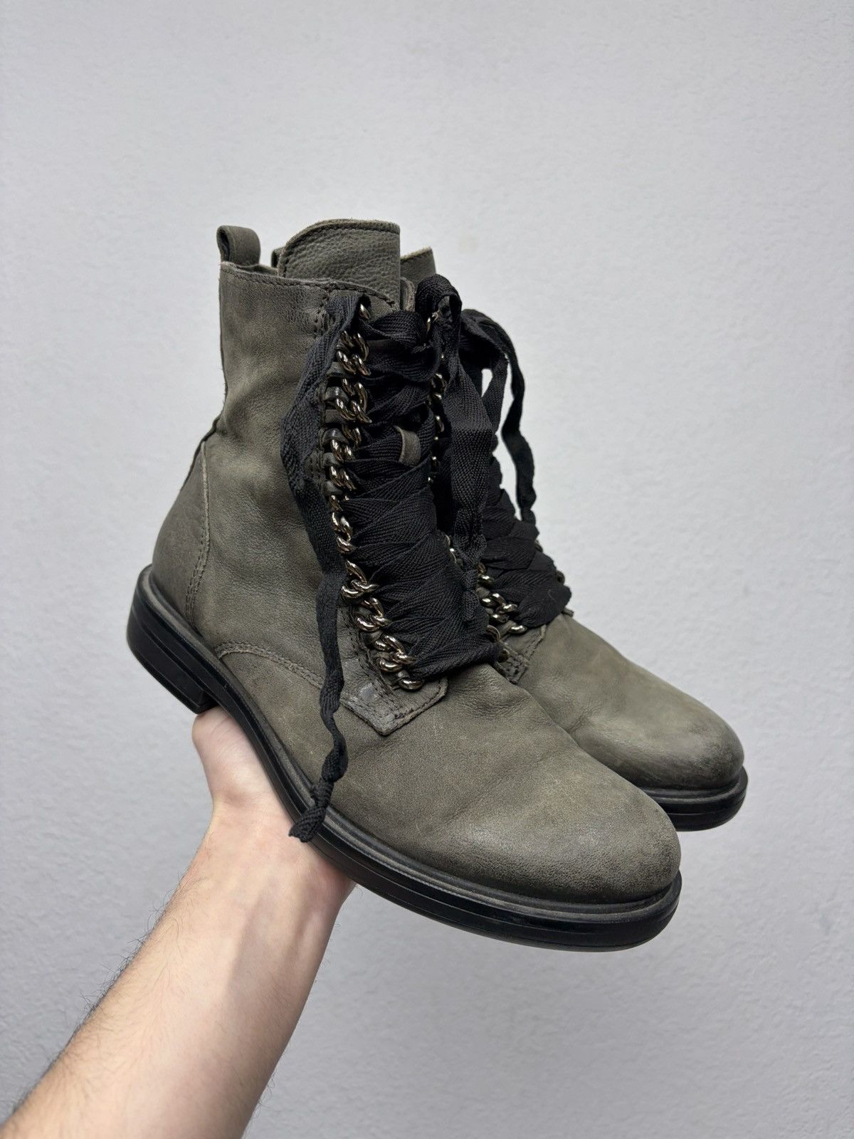 If Six Was Nine AS 98 Vibe Artisan Black Leather Side Zip Ankle Biker Boots Size US 7.5 / EU 40-41 - 4 Thumbnail