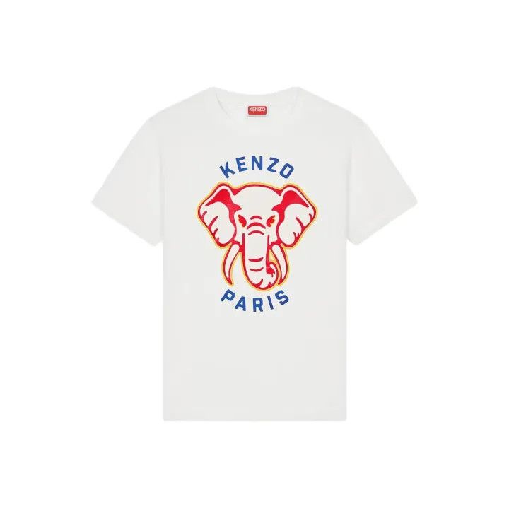 Kenzo KENZO Elephant Print Short Sleeve T-Shirt 0079 Size XS / US 0-2 / IT 36-38 - 1 Thumbnail