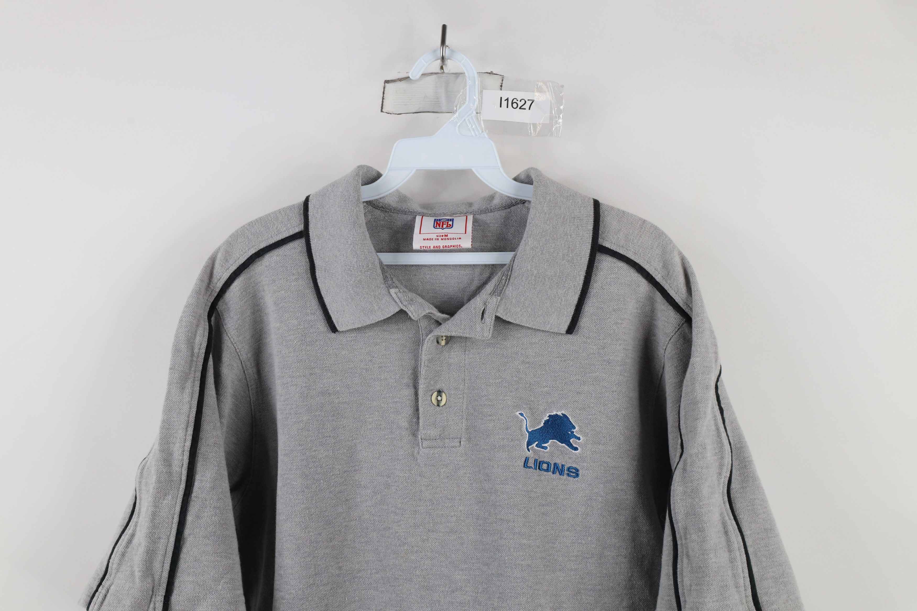 Vintage Vintage Y2K NFL Detroit Lions Football Polo Shirt Gray Size US M / EU 48-50 / 2 - 2 Thumbnail