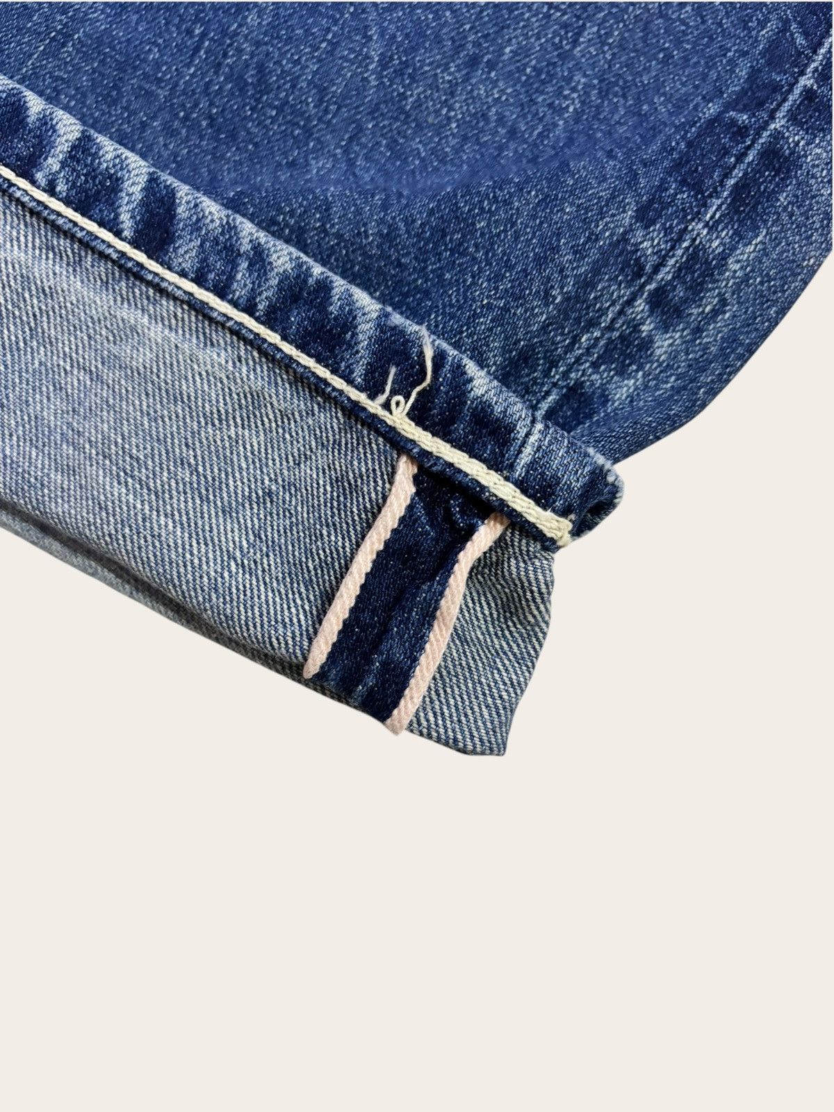 KOJIMA GENES Vtg Japan John Bull Selvedge Carpenter Buckle Distress Jeans Size US 32 / EU 48 - 8 Thumbnail